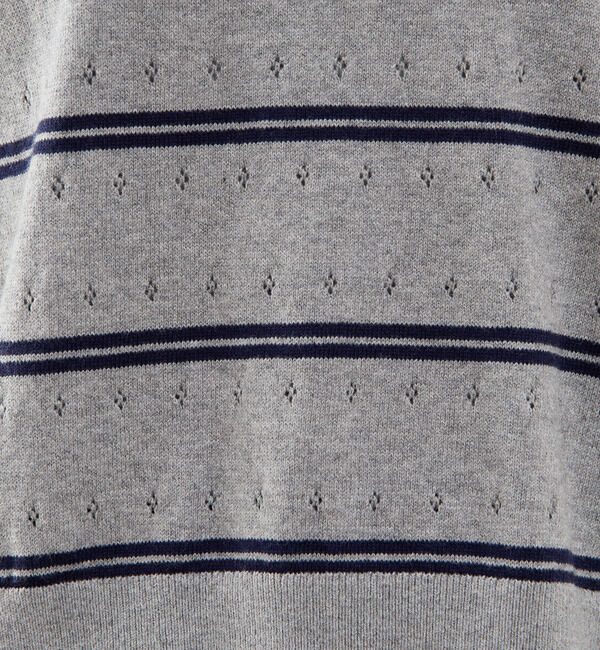 SOFFITTO「【A_/エース】コットンカシミアボーダーニット」|ニット・セーター|