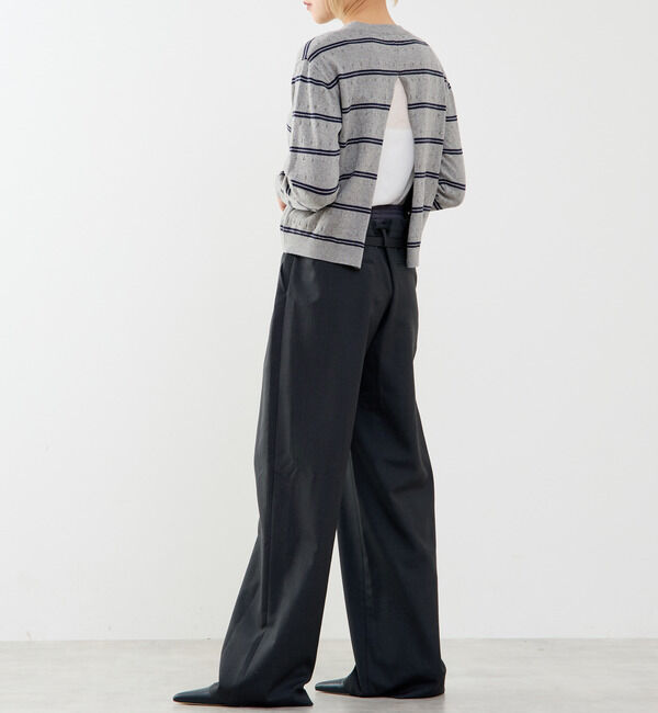 SOFFITTO「【A_/エース】コットンカシミアボーダーニット」|ニット・セーター|