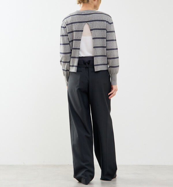 SOFFITTO「【A_/エース】コットンカシミアボーダーニット」|ニット・セーター|