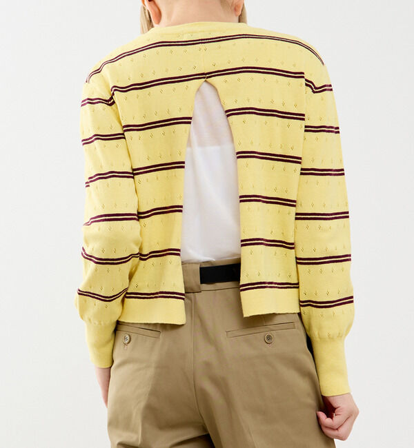 SOFFITTO「【A_/エース】コットンカシミアボーダーニット」|ニット・セーター|