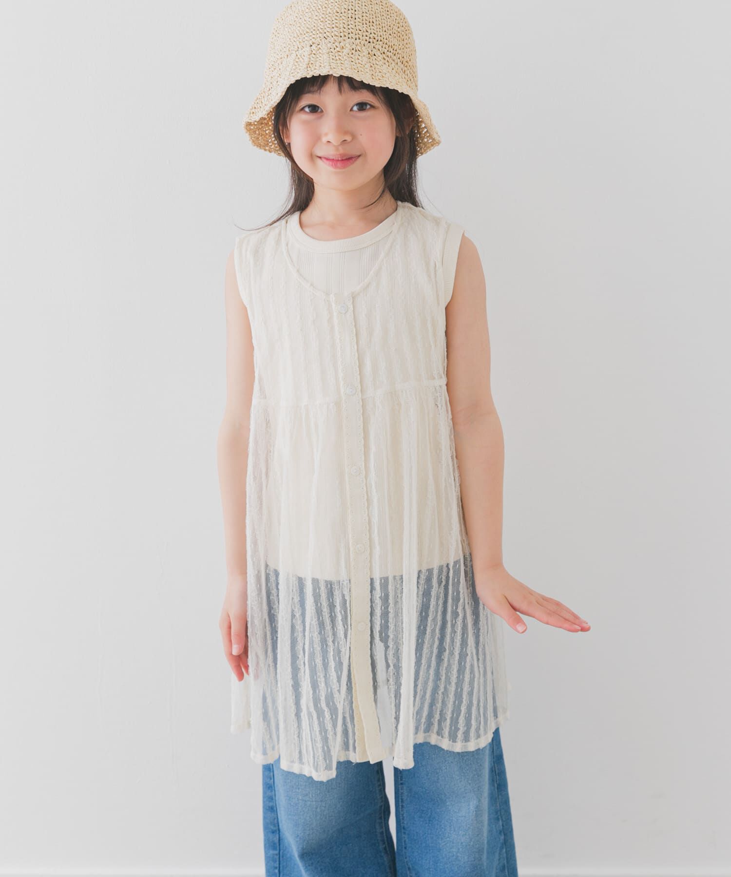 URBAN RESEARCH DOORS「『WEB/一部店舗限定サイズ』チュールチュニック(KIDS)」|その他|アイボリー