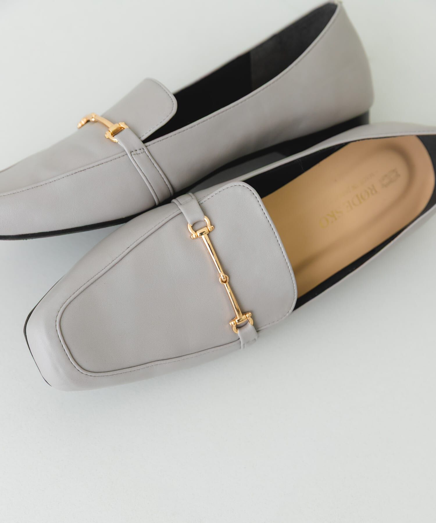 RODE SKO「『MADE IN JAPAN』 スクエアトゥ細ビットローファー」|ローファー|グレー