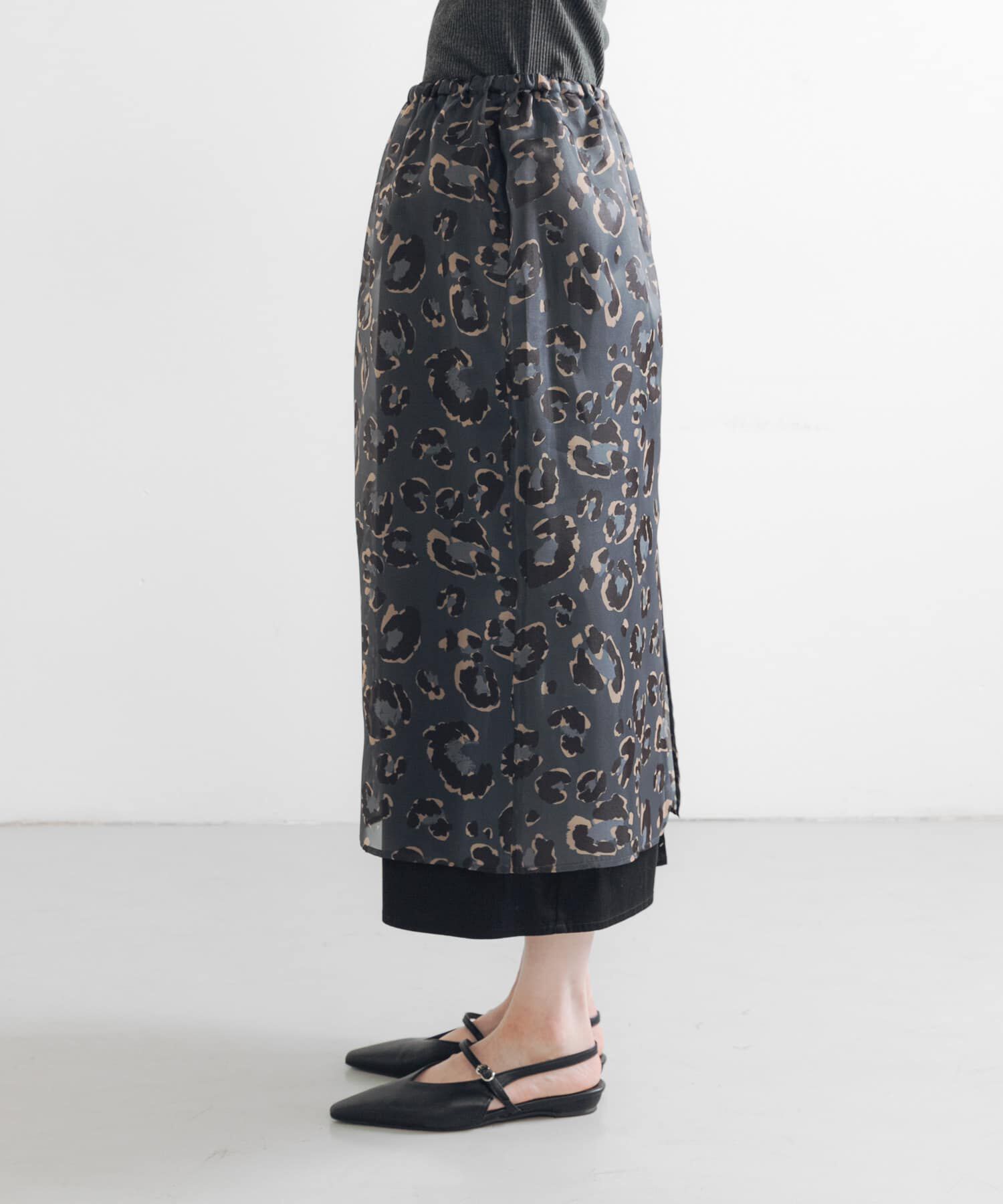 URBAN RESEARCH「レオパードプリントレイヤードスカート」|スカート|