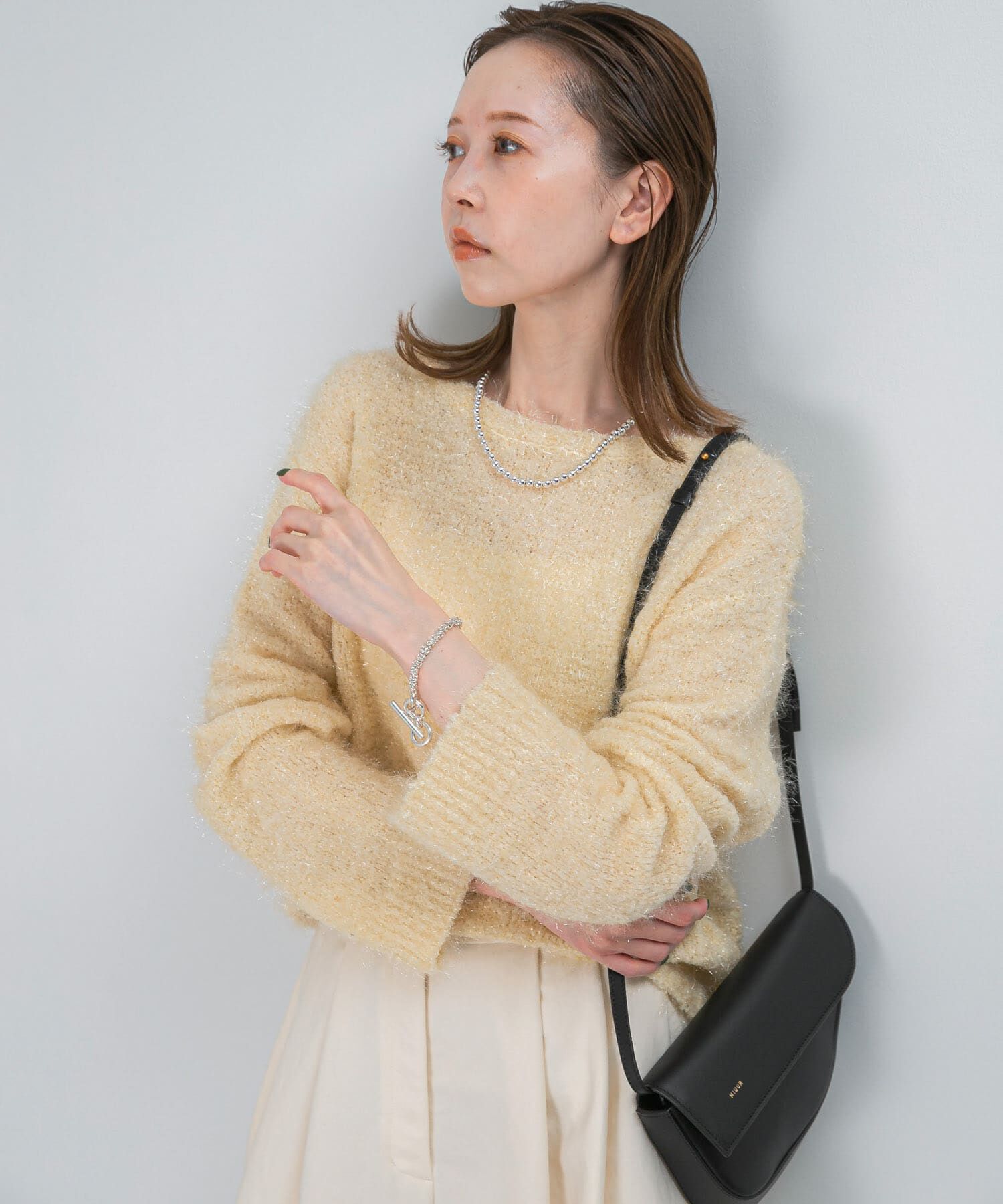 URBAN RESEARCH ROSSO「ラメシャギーニットプルオーバー」|ニット・セーター|