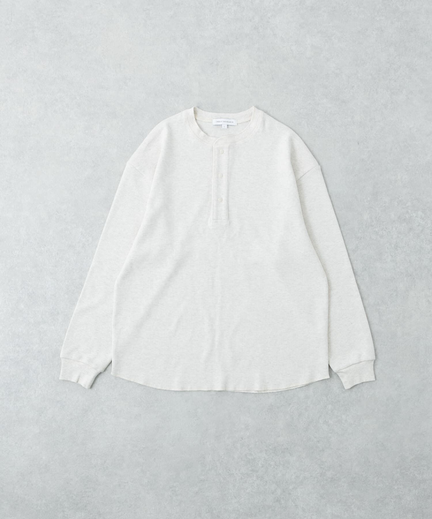 URBAN RESEARCH「『UR TECH』度詰めワッフルヘンリーロングスリーブ」|Tシャツ・カットソー|オートミール