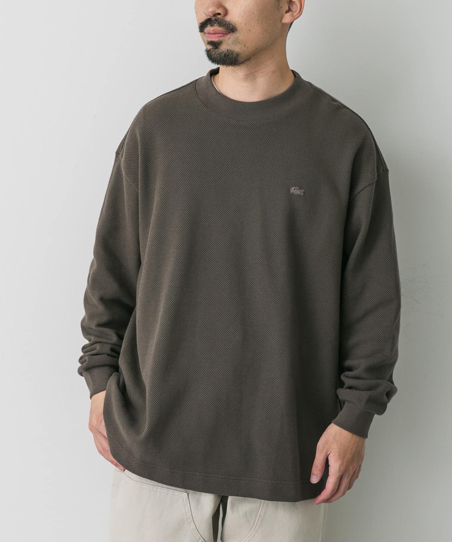 URBAN RESEARCH DOORS「『別注』LACOSTE&times;DOORS　thick pique mock long-sleeve」|Tシャツ・カットソー|