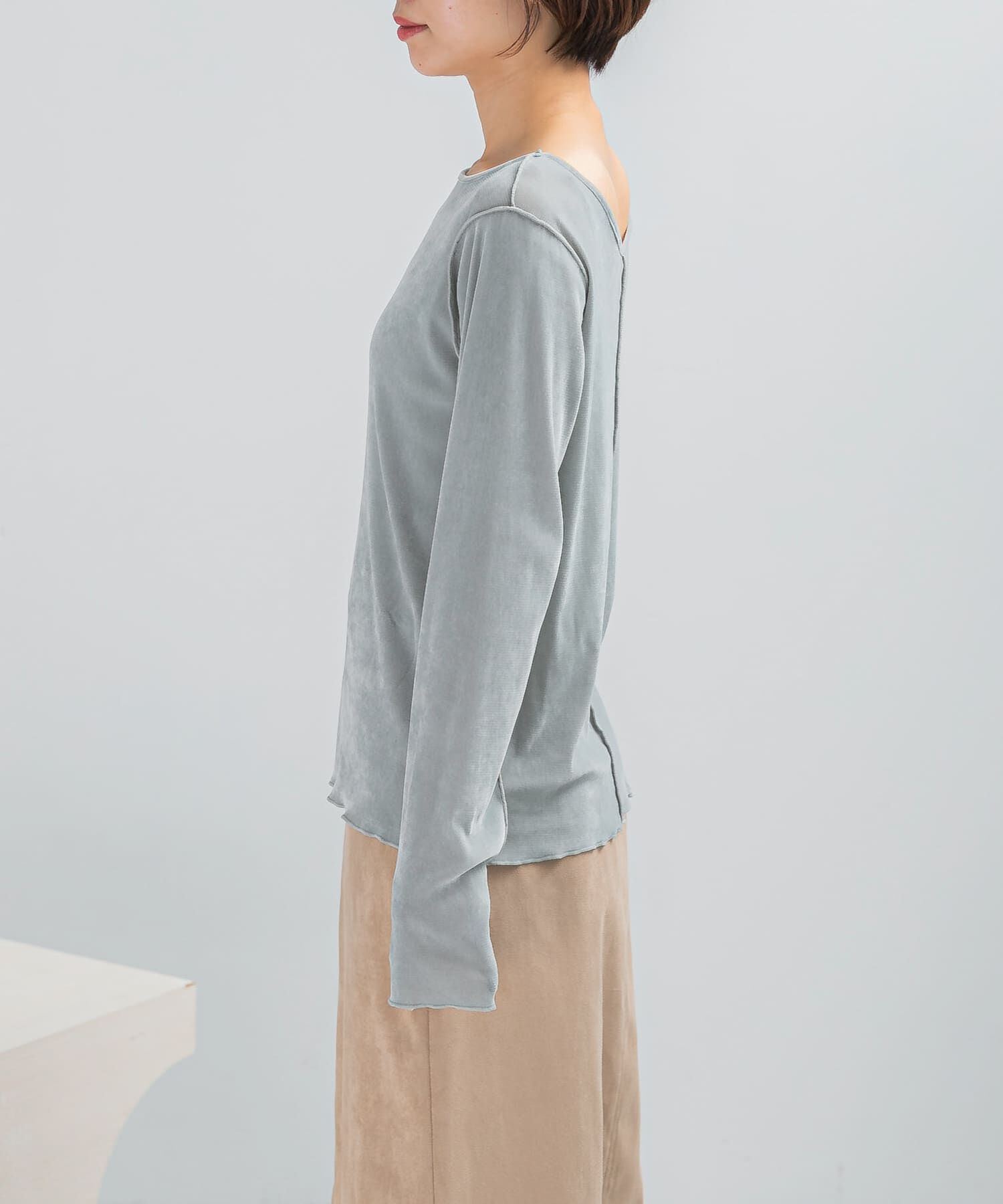 URBAN RESEARCH ROSSO「シアーベロアシームデザインプルオーバー」|Tシャツ・カットソー|