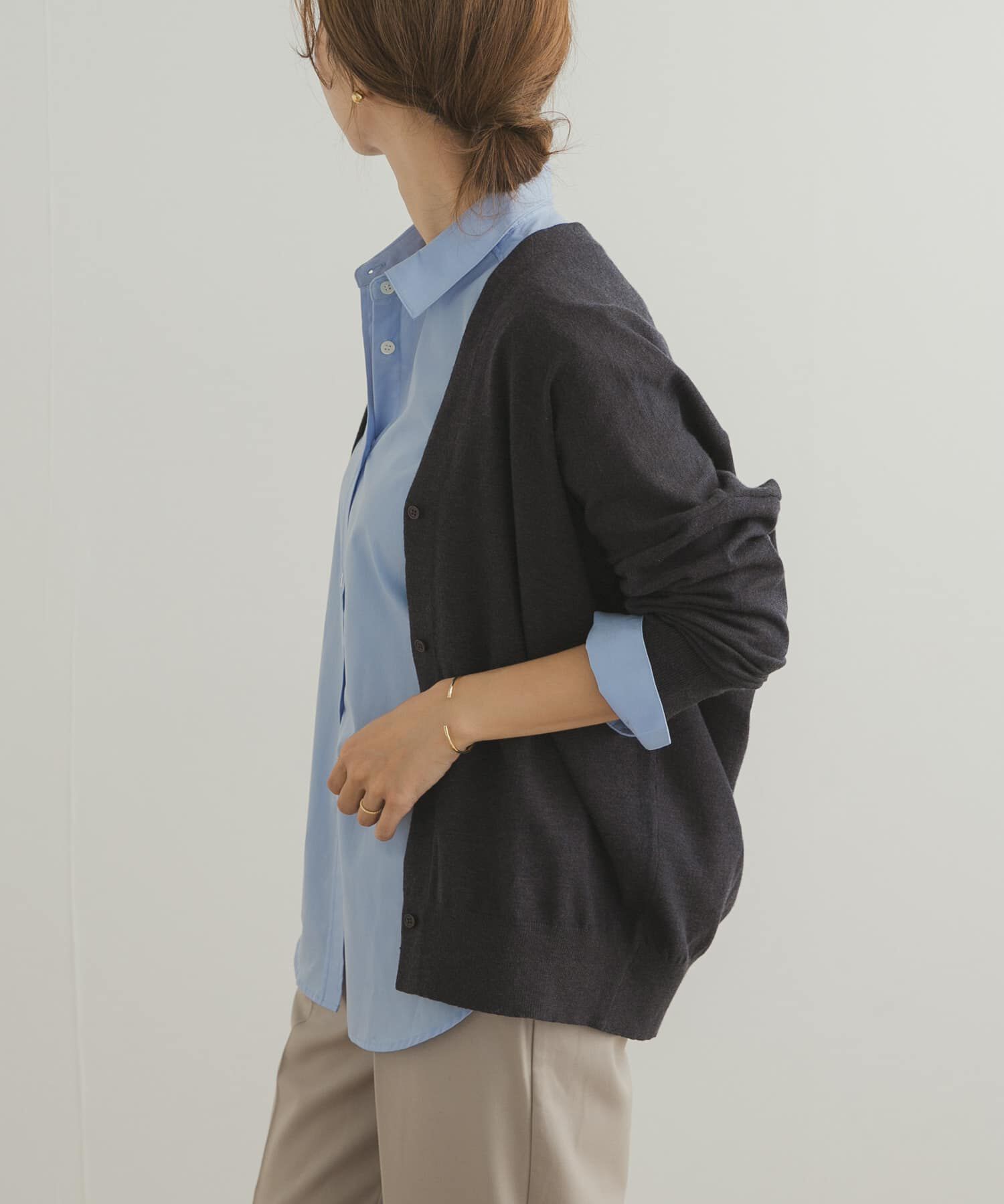 URBAN RESEARCH DOORS「Vネックソフトニットカーディガン」|ニット・セーター|