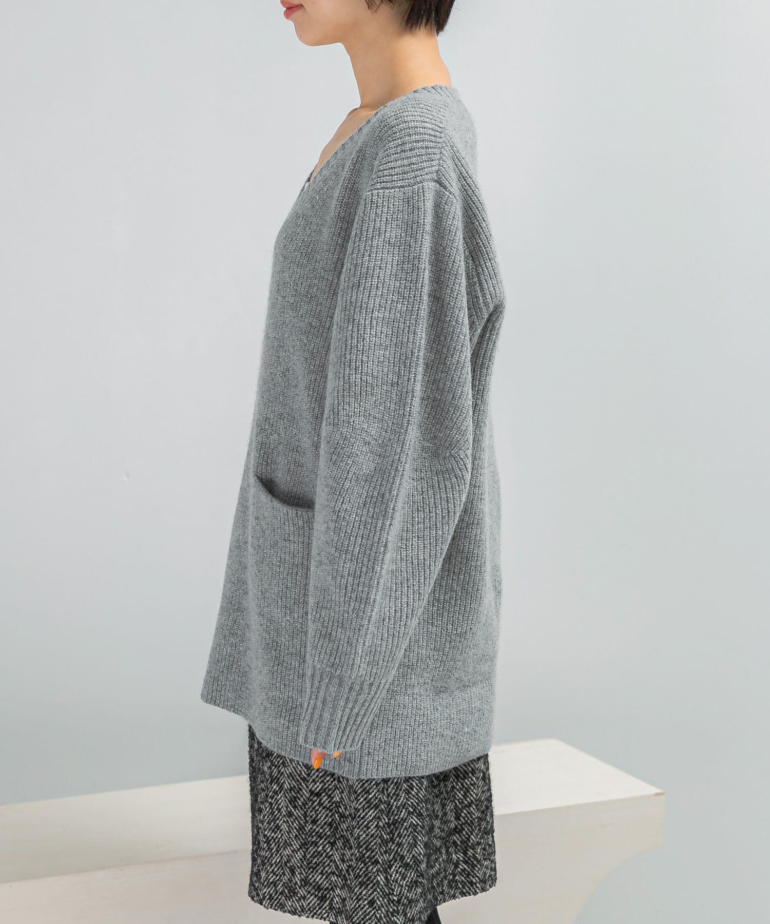 URBAN RESEARCH ROSSO「アルパカ混カーブスリーブVネックプルオーバー」|ニット・セーター|