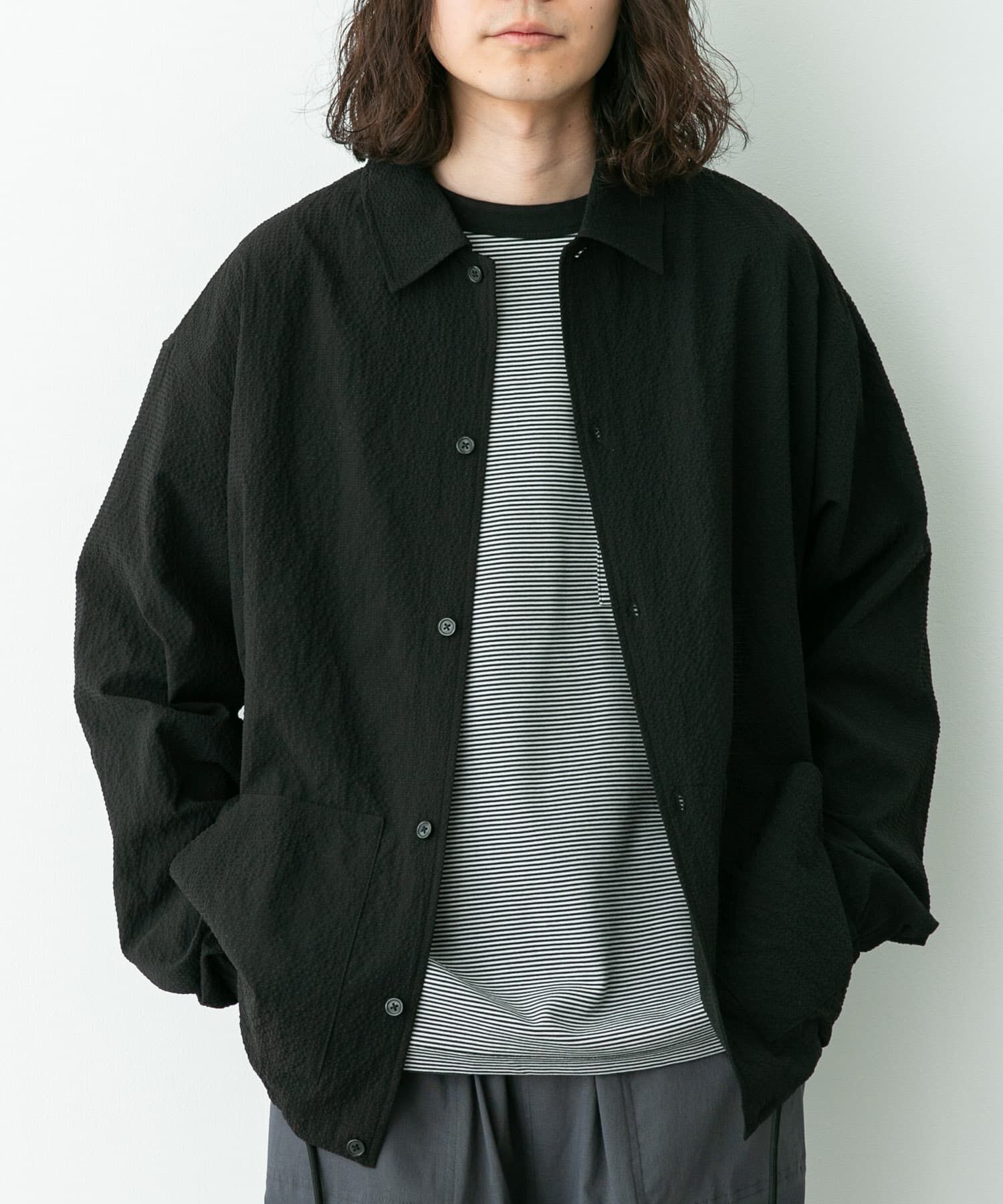 Sonny Label 「シアサッカーコーチジャケット」|ブルゾン・スタジャン|