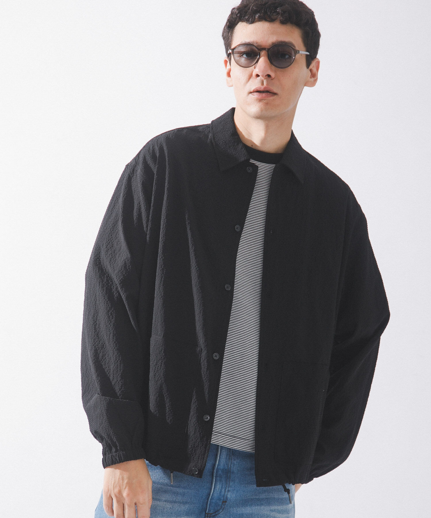 Sonny Label 「シアサッカーコーチジャケット」|ブルゾン・スタジャン|