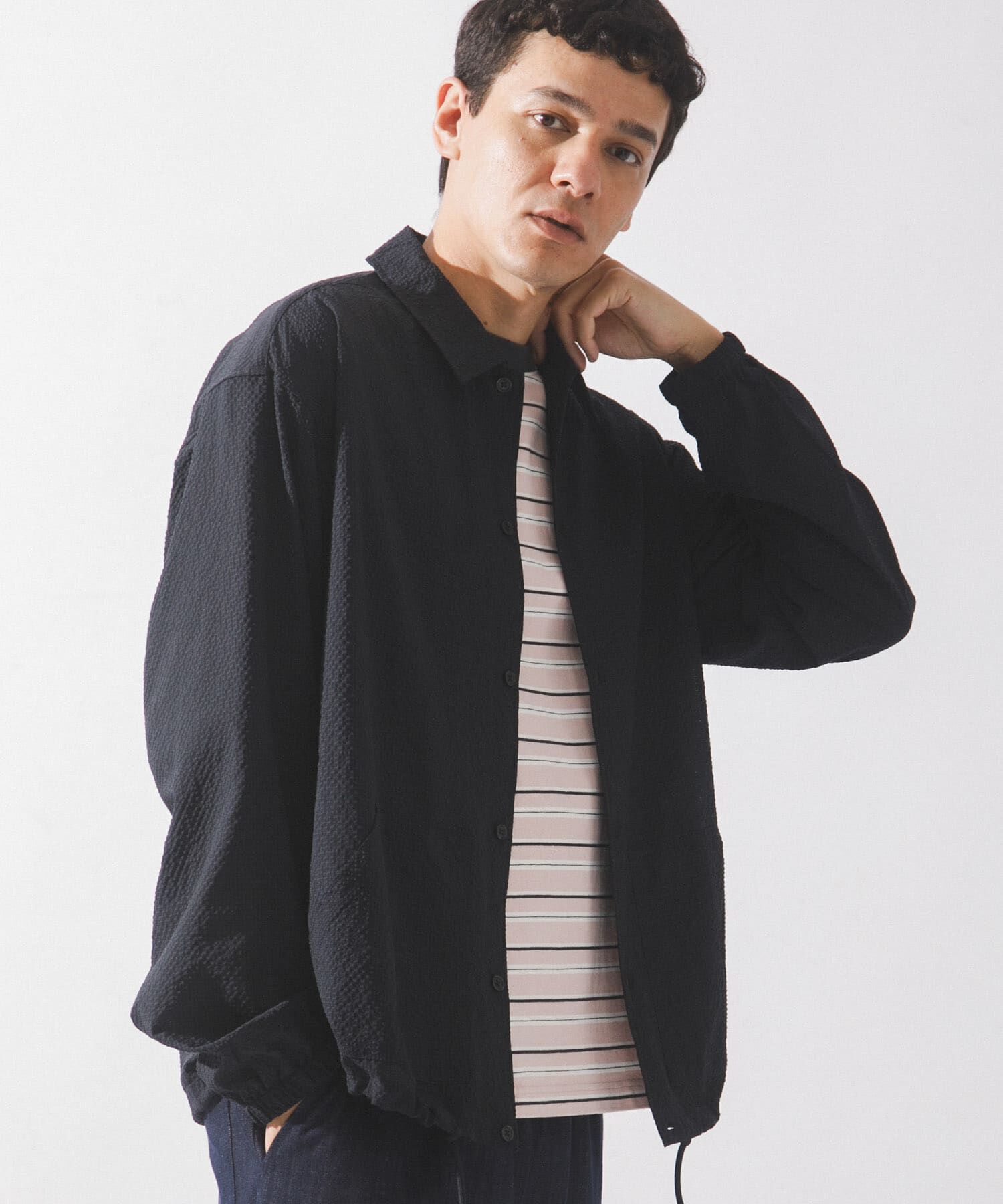 Sonny Label 「シアサッカーコーチジャケット」|ブルゾン・スタジャン|