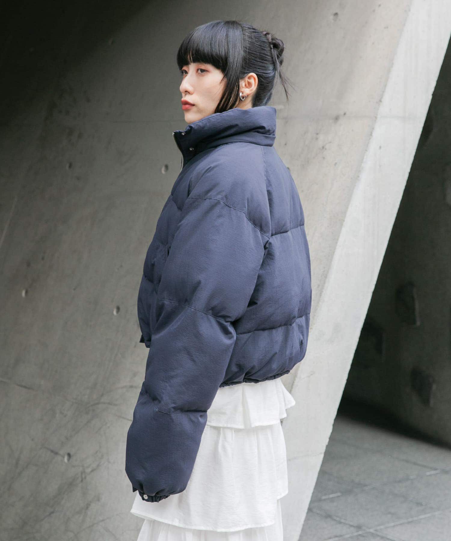  「ショート中綿フードジャケット」|ダウン|