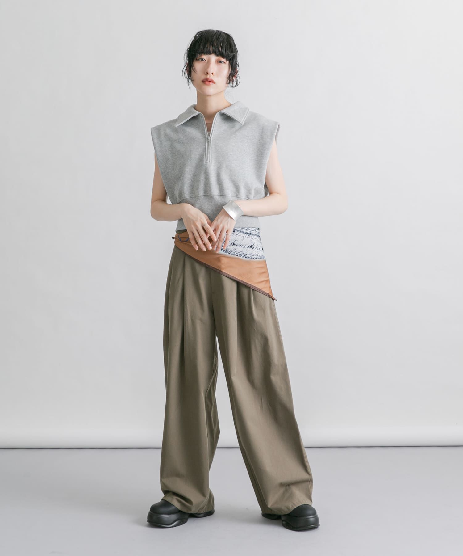  「ショルダータックZIPスウェット」|スウェット・ジャージ|