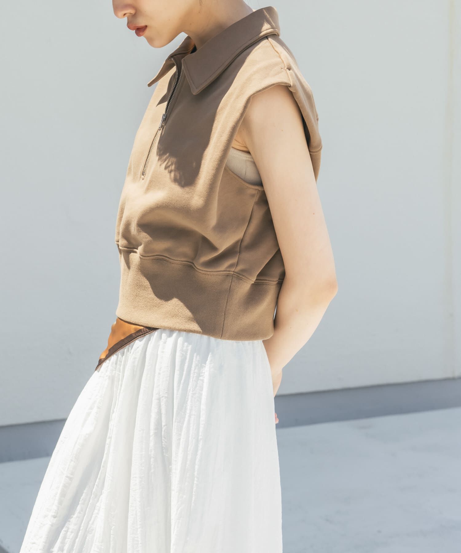  「ショルダータックZIPスウェット」|スウェット・ジャージ|