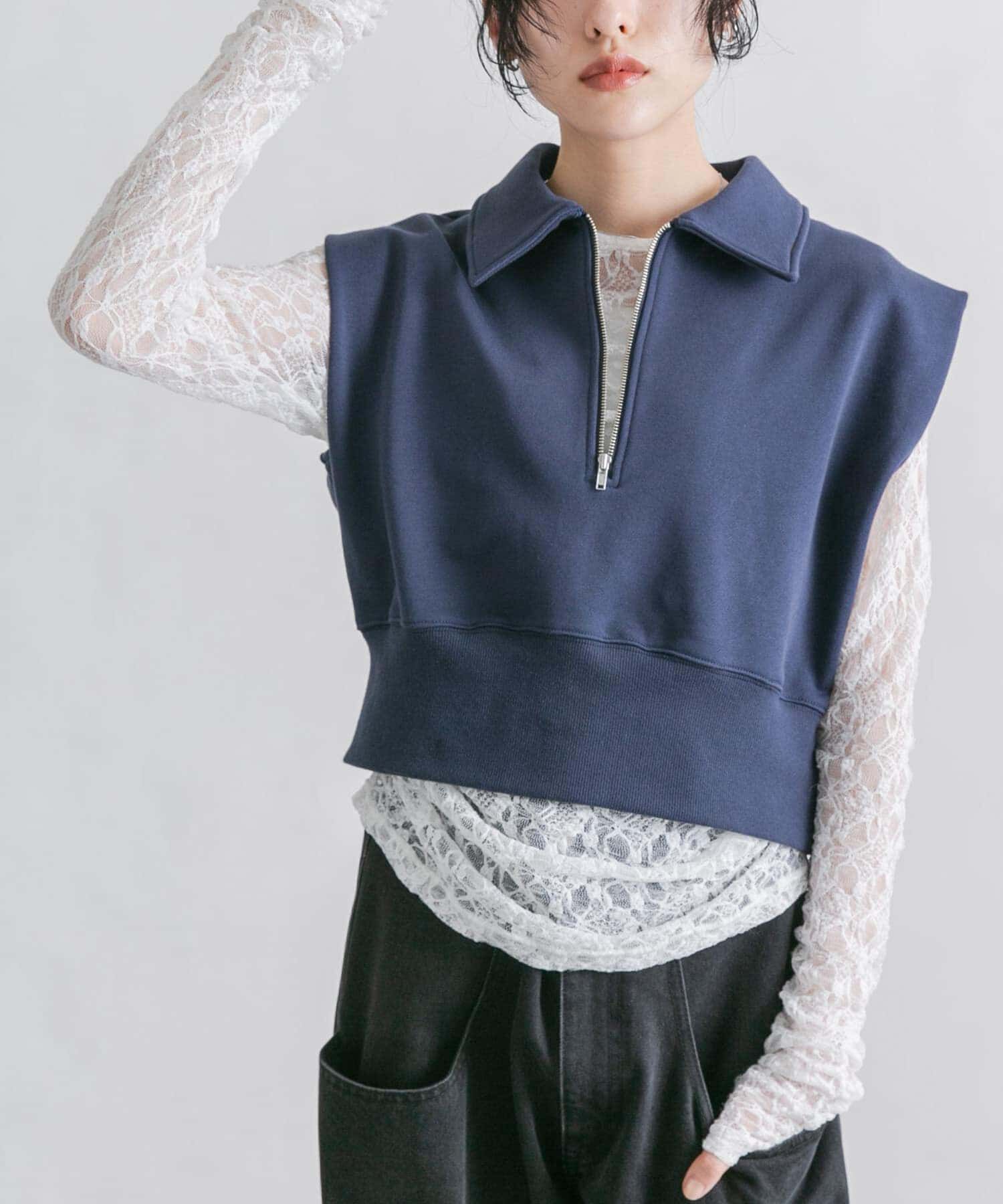  「ショルダータックZIPスウェット」|スウェット・ジャージ|