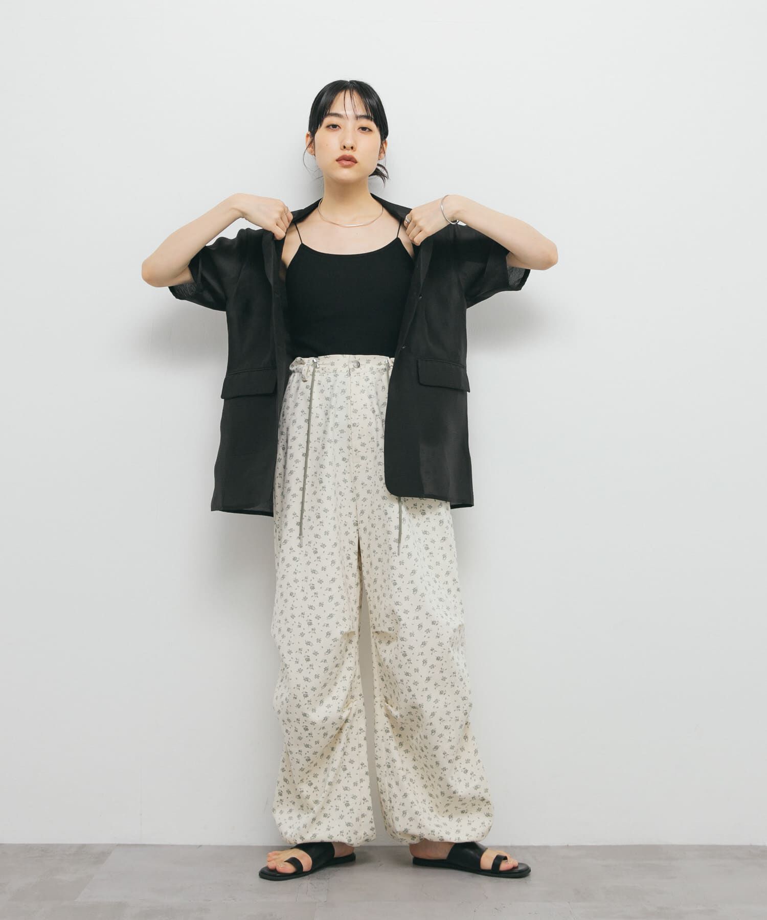  「フラワープリントドロストパンツ」|その他|