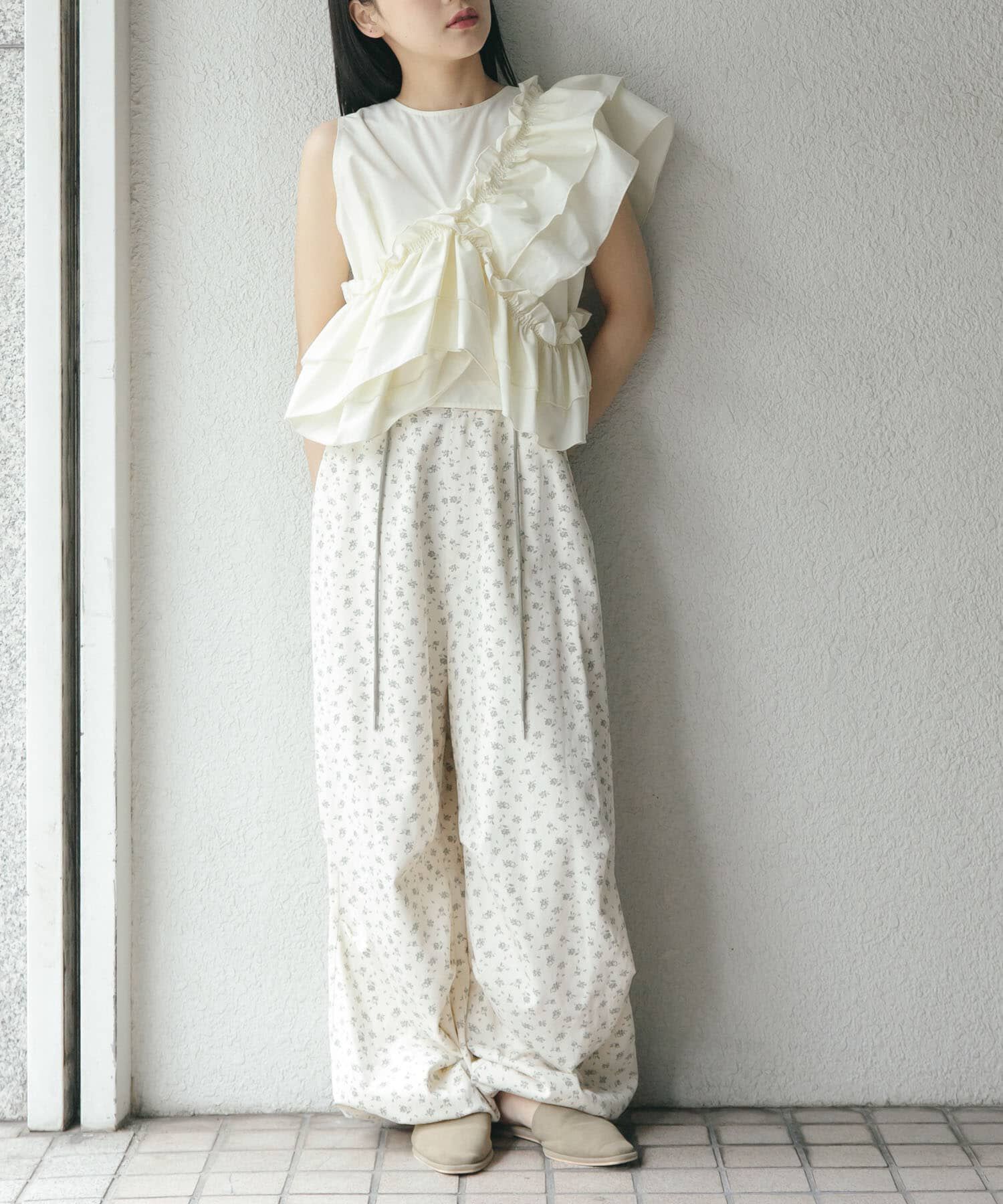  「フラワープリントドロストパンツ」|その他|