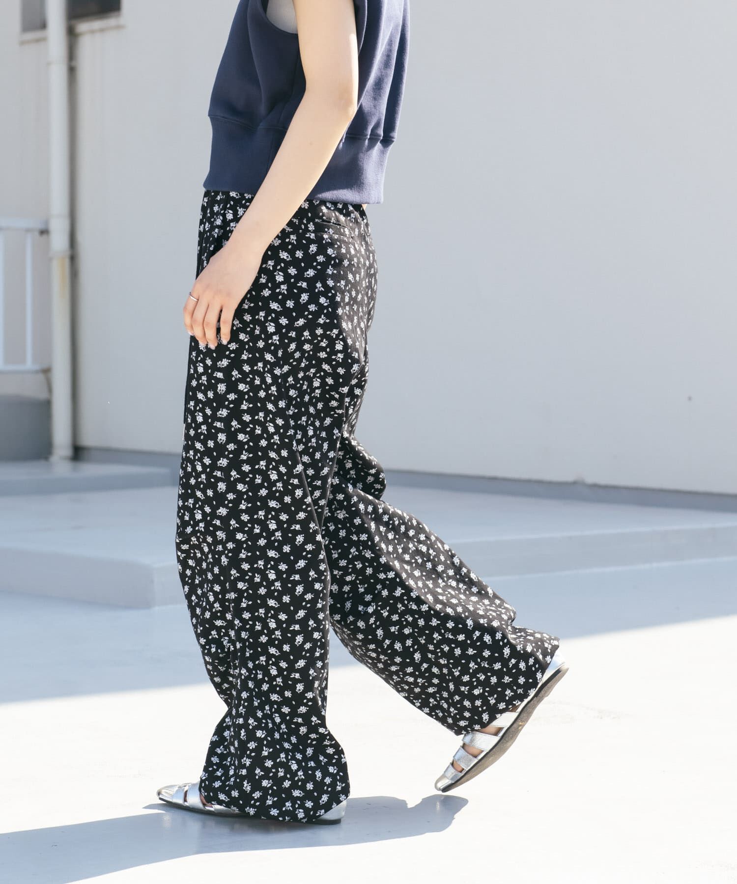 「フラワープリントドロストパンツ」|その他|