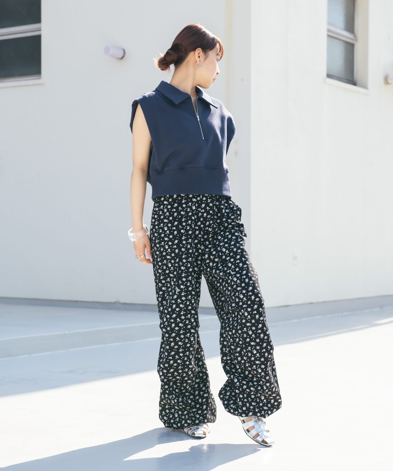  「フラワープリントドロストパンツ」|その他|