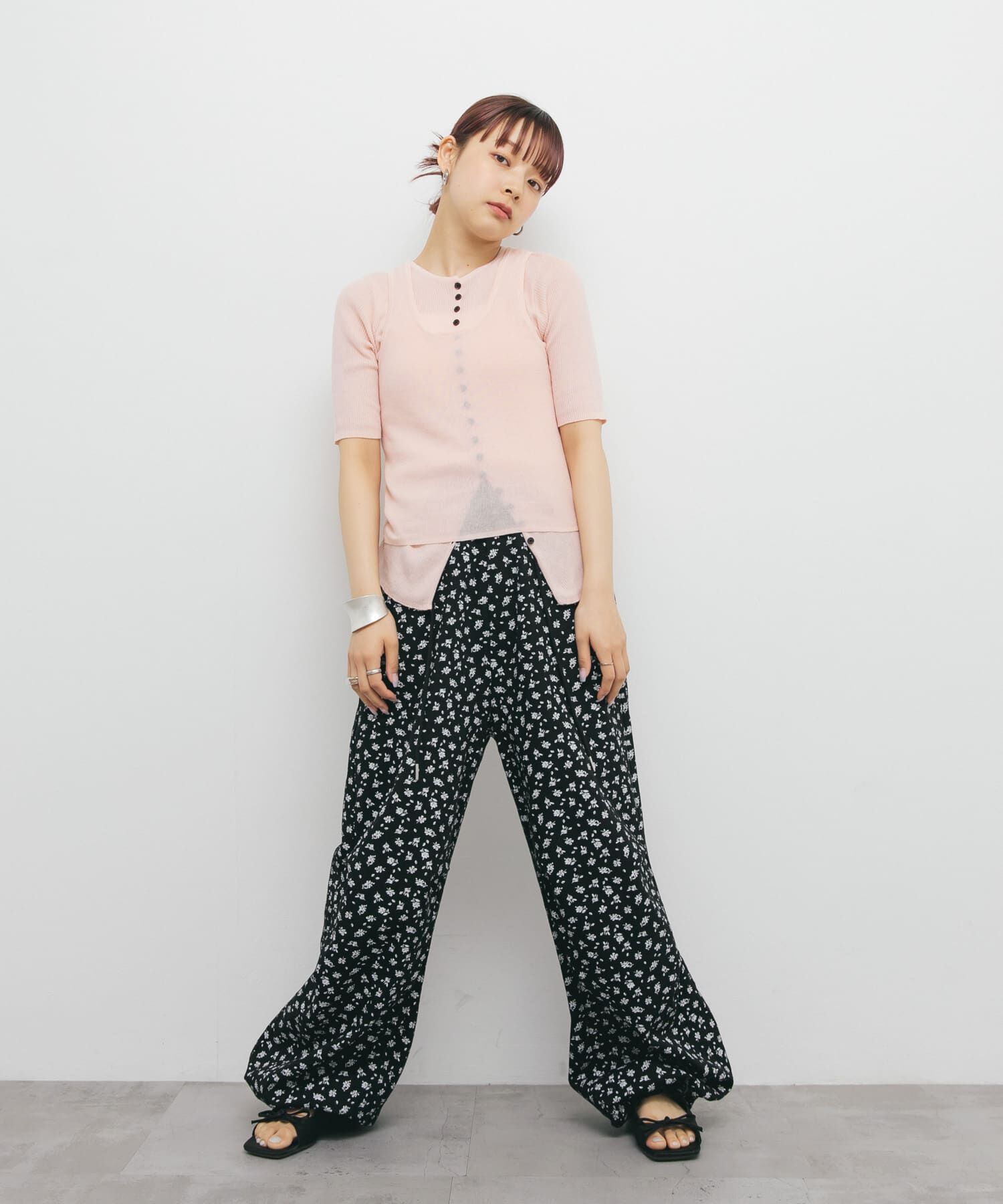  「フラワープリントドロストパンツ」|その他|