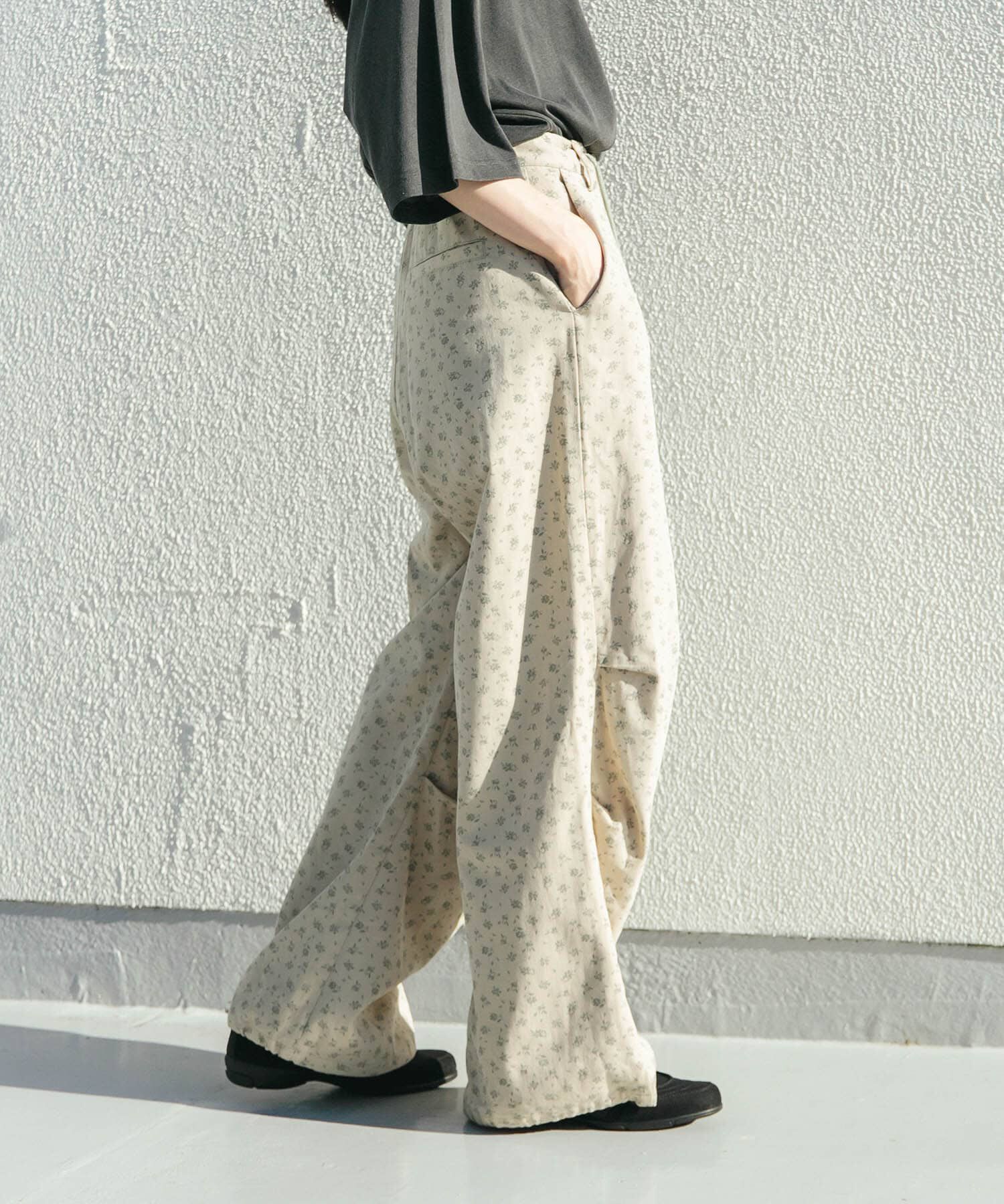  「フラワープリントドロストパンツ」|その他|