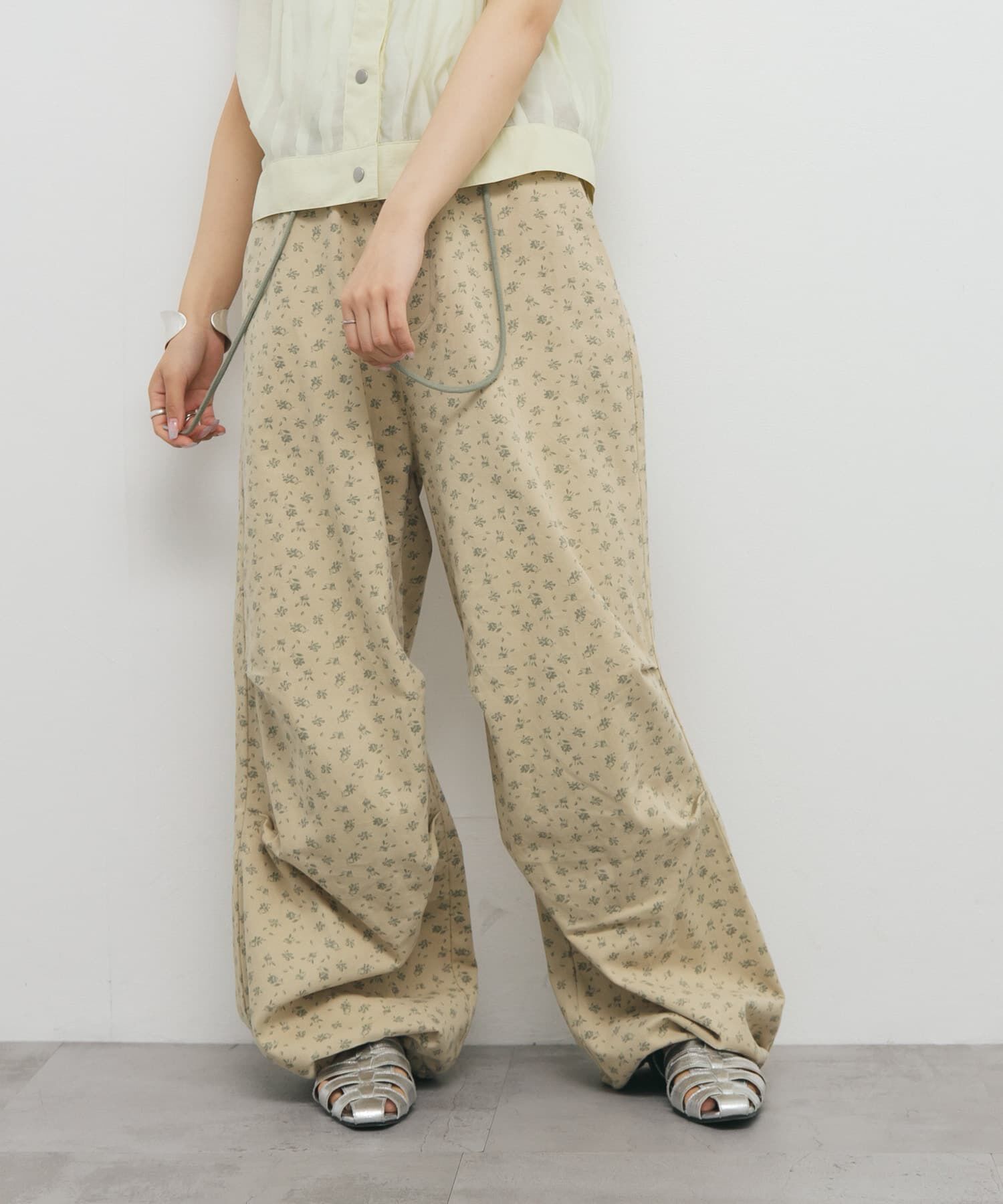  「フラワープリントドロストパンツ」|その他|