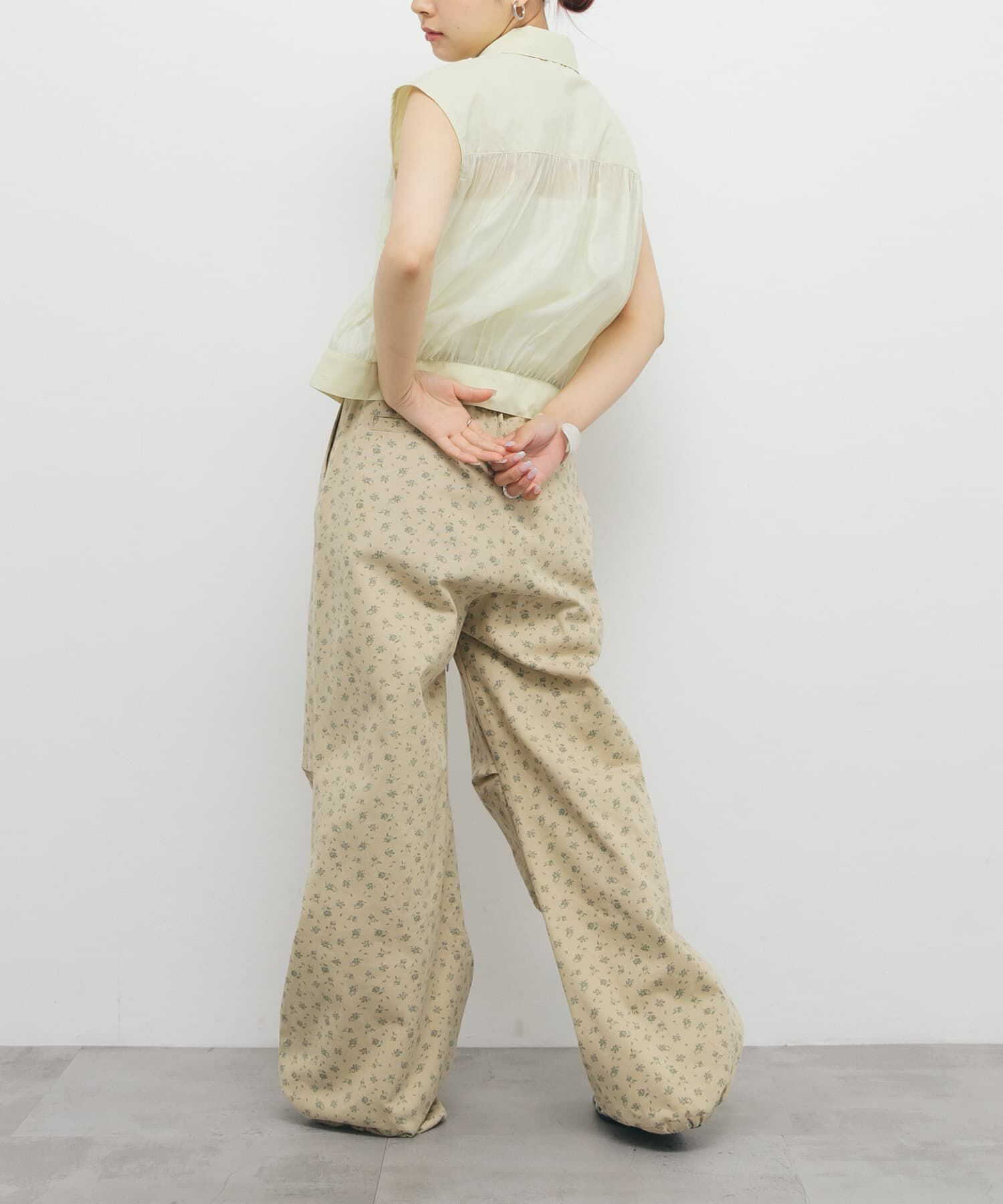  「フラワープリントドロストパンツ」|その他|