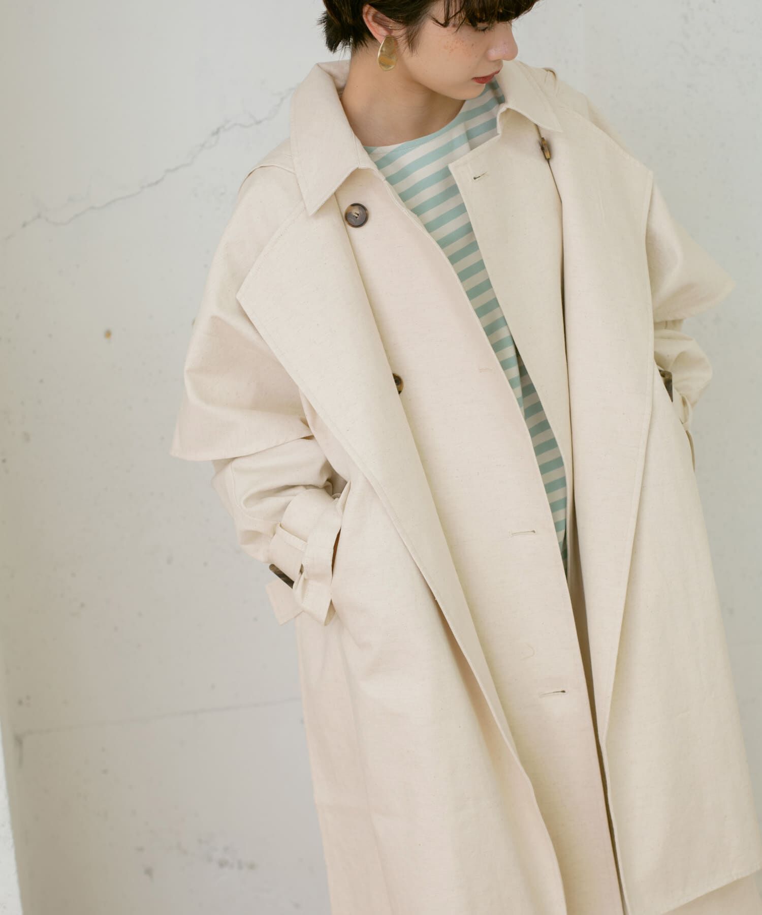  「3WAYレイヤードコート&there4;」|ノーカラーコート|