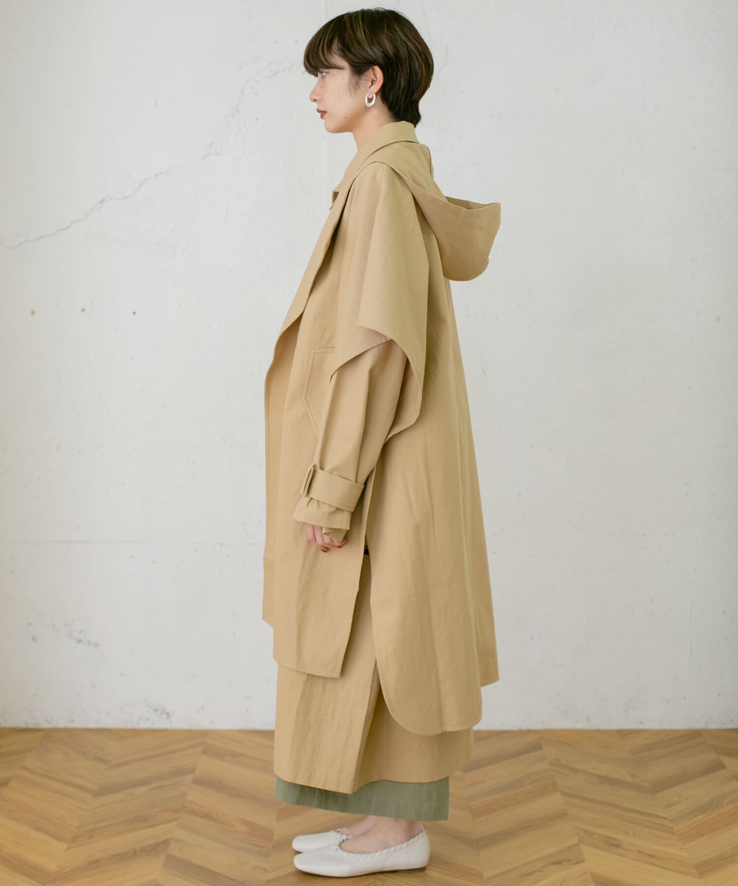  「3WAYレイヤードコート&there4;」|ノーカラーコート|
