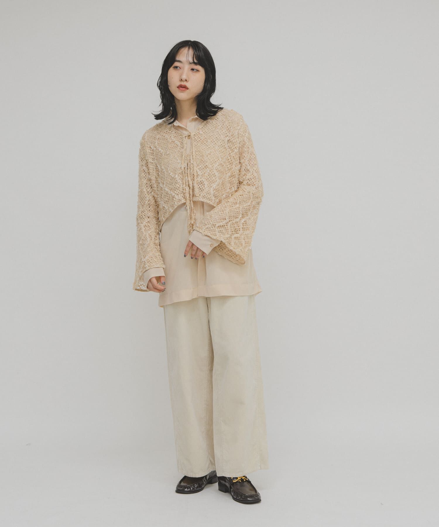  「フェザーメッシュカーディガン」|カーディガン|