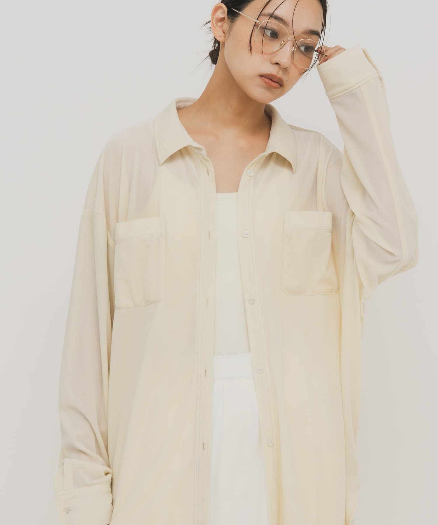  「シアーベロアルーズシャツ」|シャツ・ブラウス|