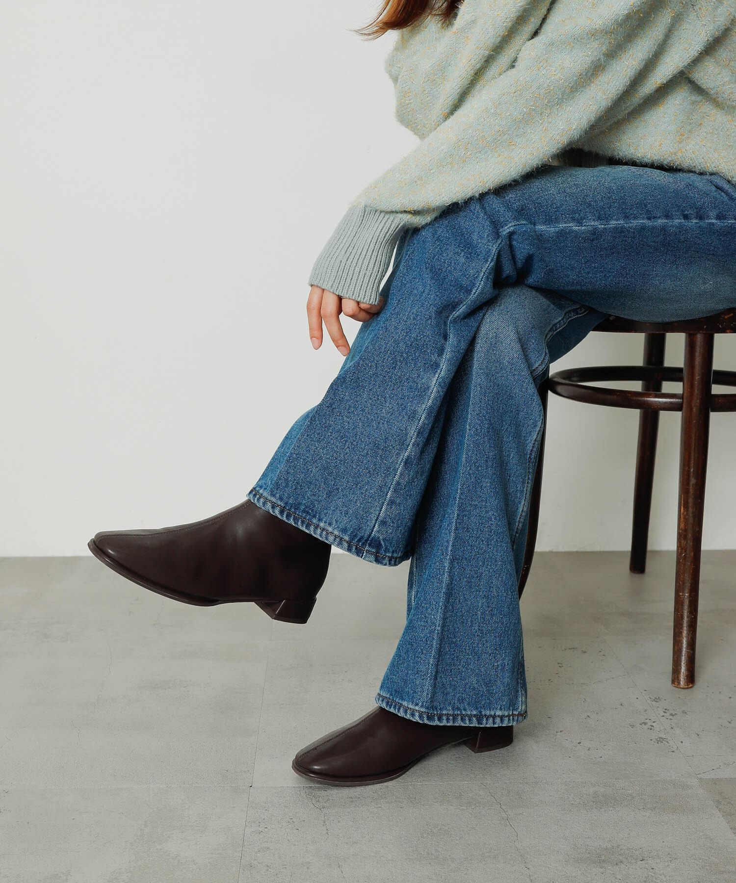 SENSE OF PLACE by URBAN RESEARCH「『4ｻｲｽﾞ展開』『晴雨兼用』ｽｸｴｱﾄｳｾﾝﾀｰｼｰﾑｽﾄﾚｯﾁﾛ」|ショートブーツ|