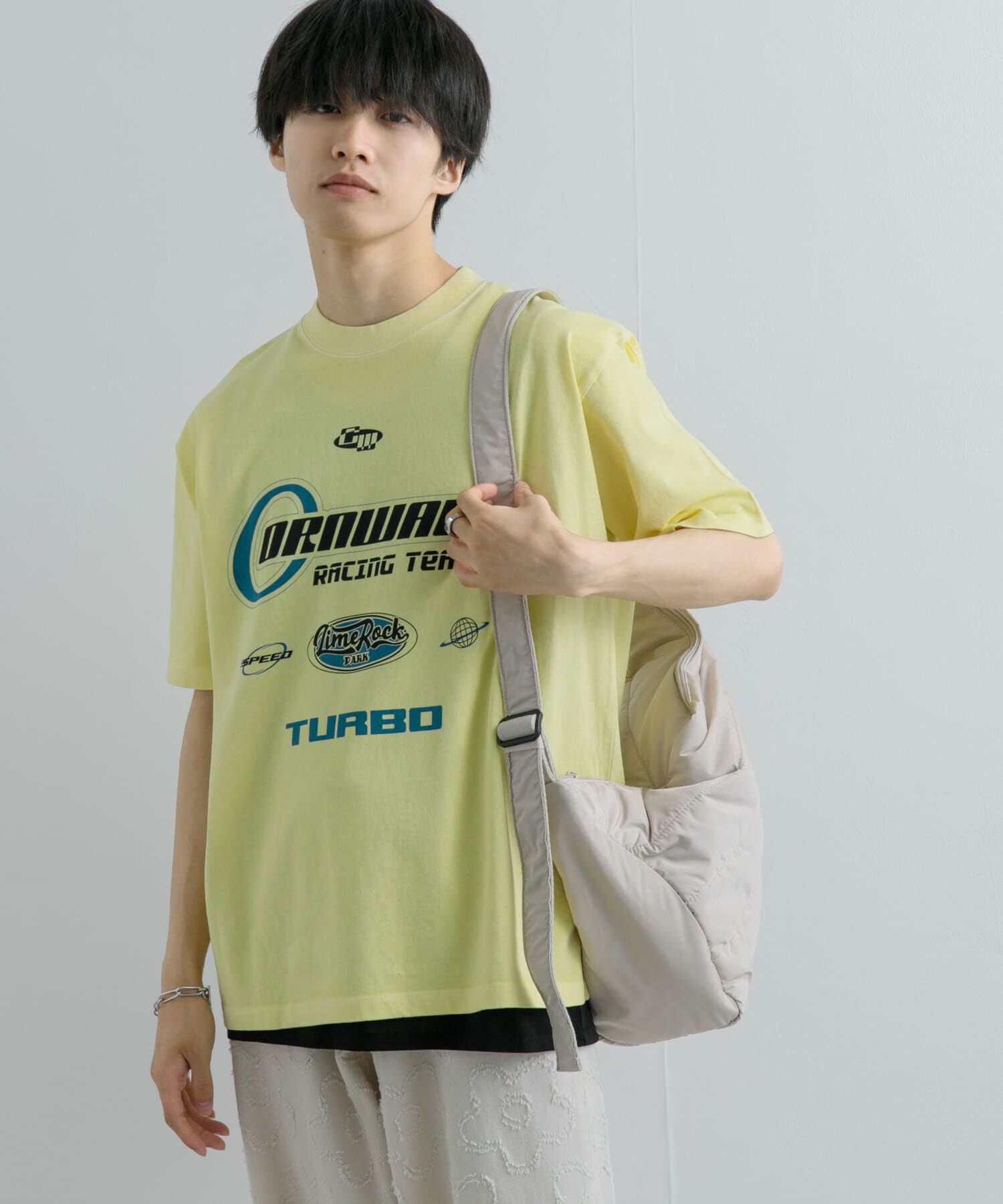 SENSE OF PLACE by URBAN RESEARCH「フェードロゴグラフィックTシャツ(5分袖)」|Tシャツ・カットソー|