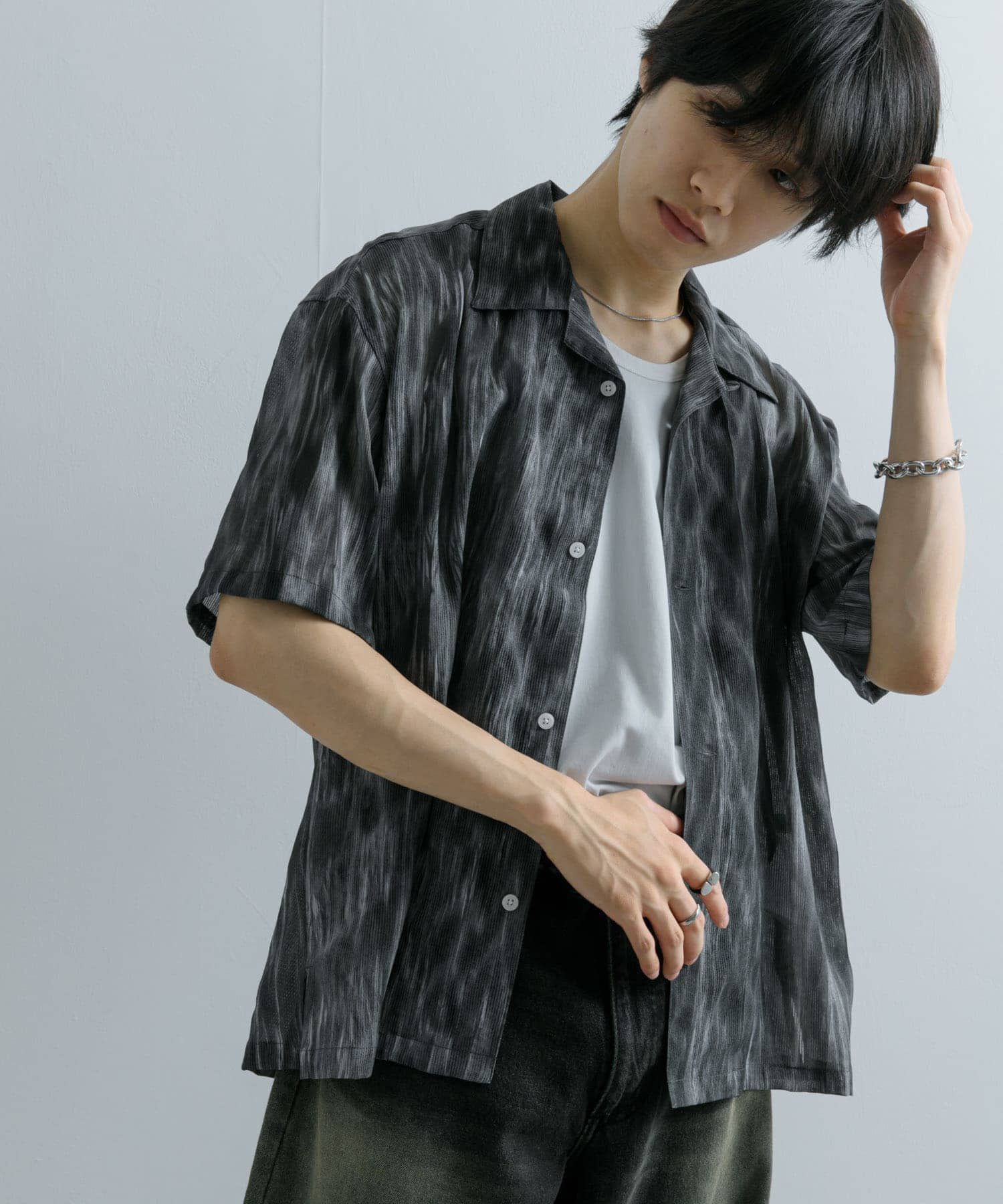 SENSE OF PLACE by URBAN RESEARCH「マーブルプリントオープンカラーシャツ」|シャツ・ブラウス|