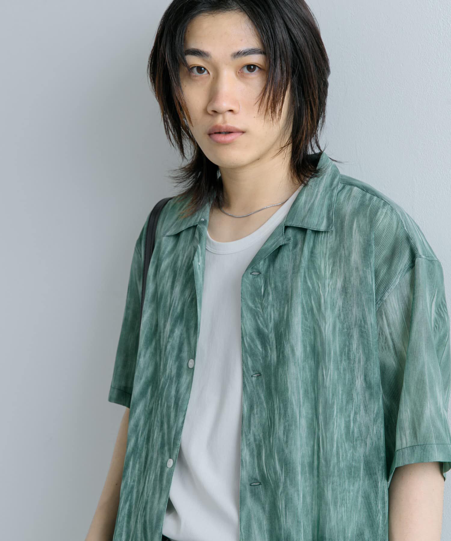 SENSE OF PLACE by URBAN RESEARCH「マーブルプリントオープンカラーシャツ」|シャツ・ブラウス|