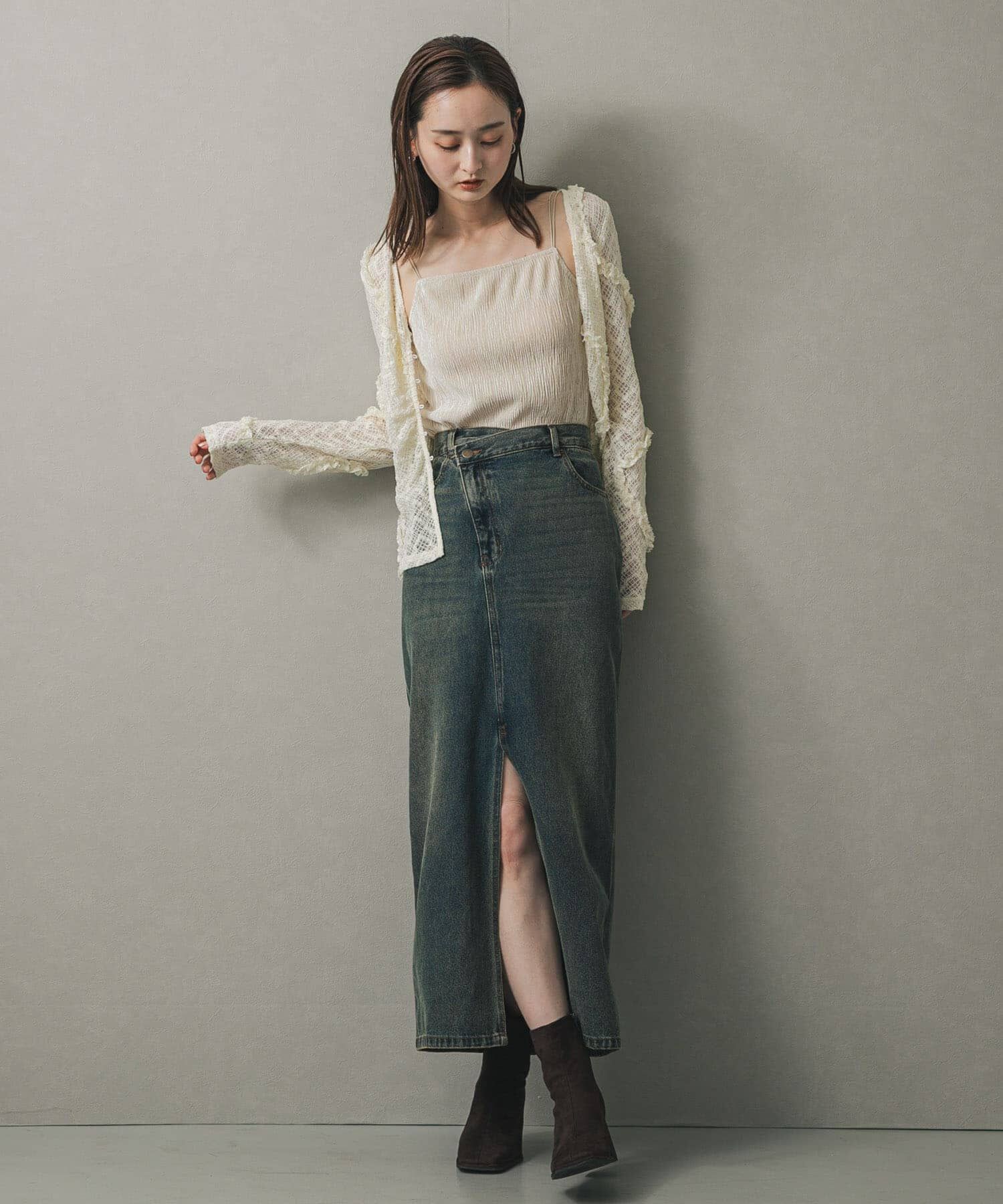 SENSE OF PLACE by URBAN RESEARCH「フロントボタンレースカーディガン」|カーディガン|