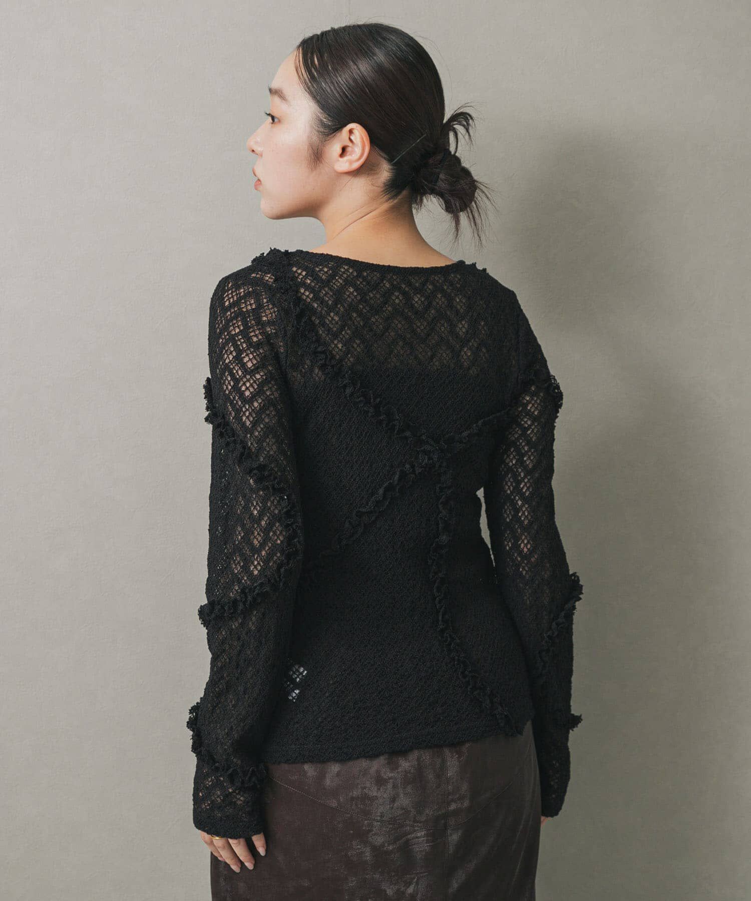 SENSE OF PLACE by URBAN RESEARCH「フロントボタンレースカーディガン」|カーディガン|
