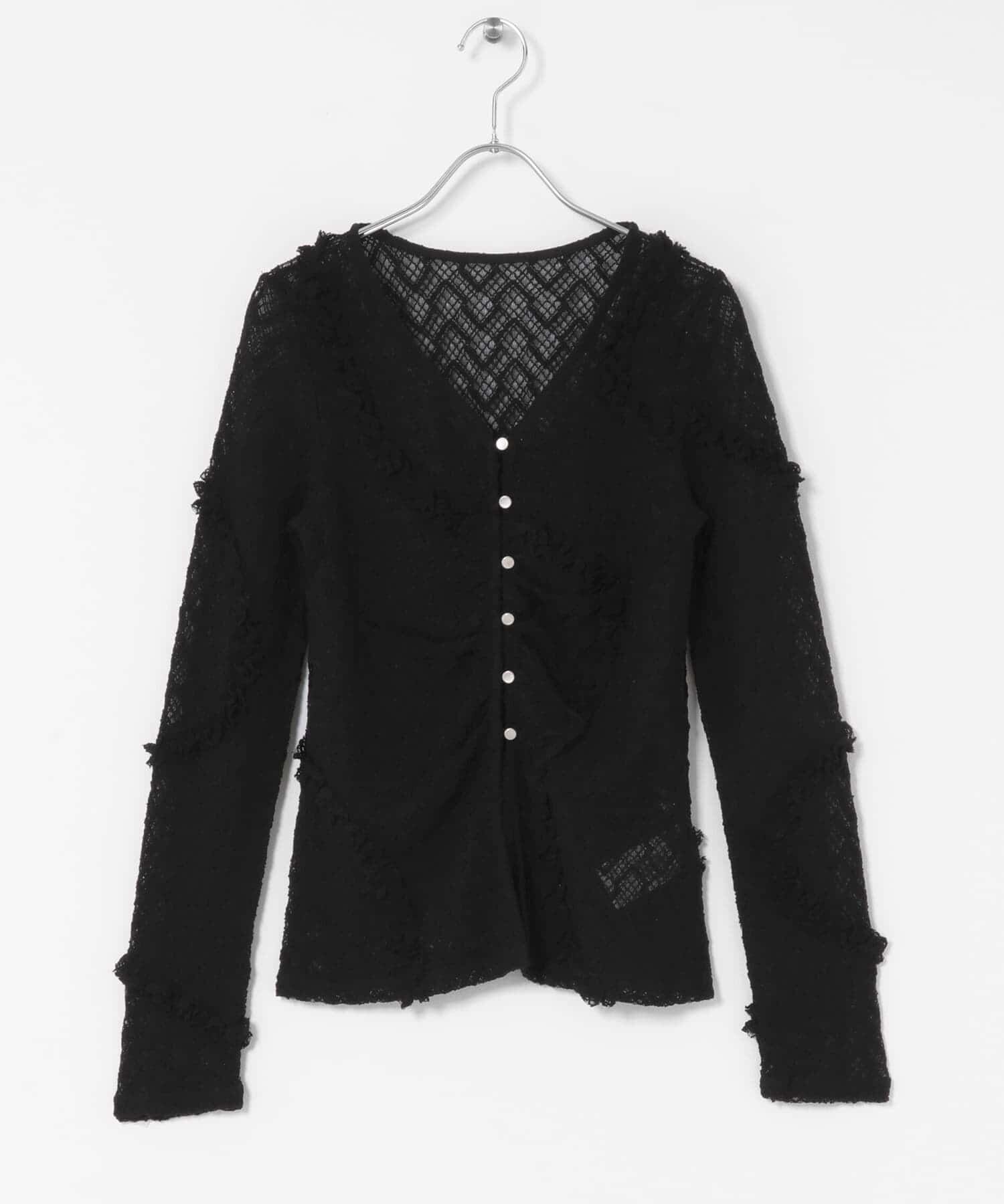 SENSE OF PLACE by URBAN RESEARCH「フロントボタンレースカーディガン」|カーディガン|