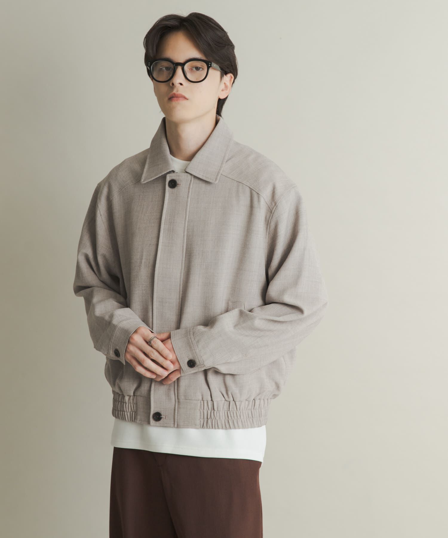 SENSE OF PLACE by URBAN RESEARCH「メランジバルーンジップブルゾン」|ブルゾン・スタジャン|