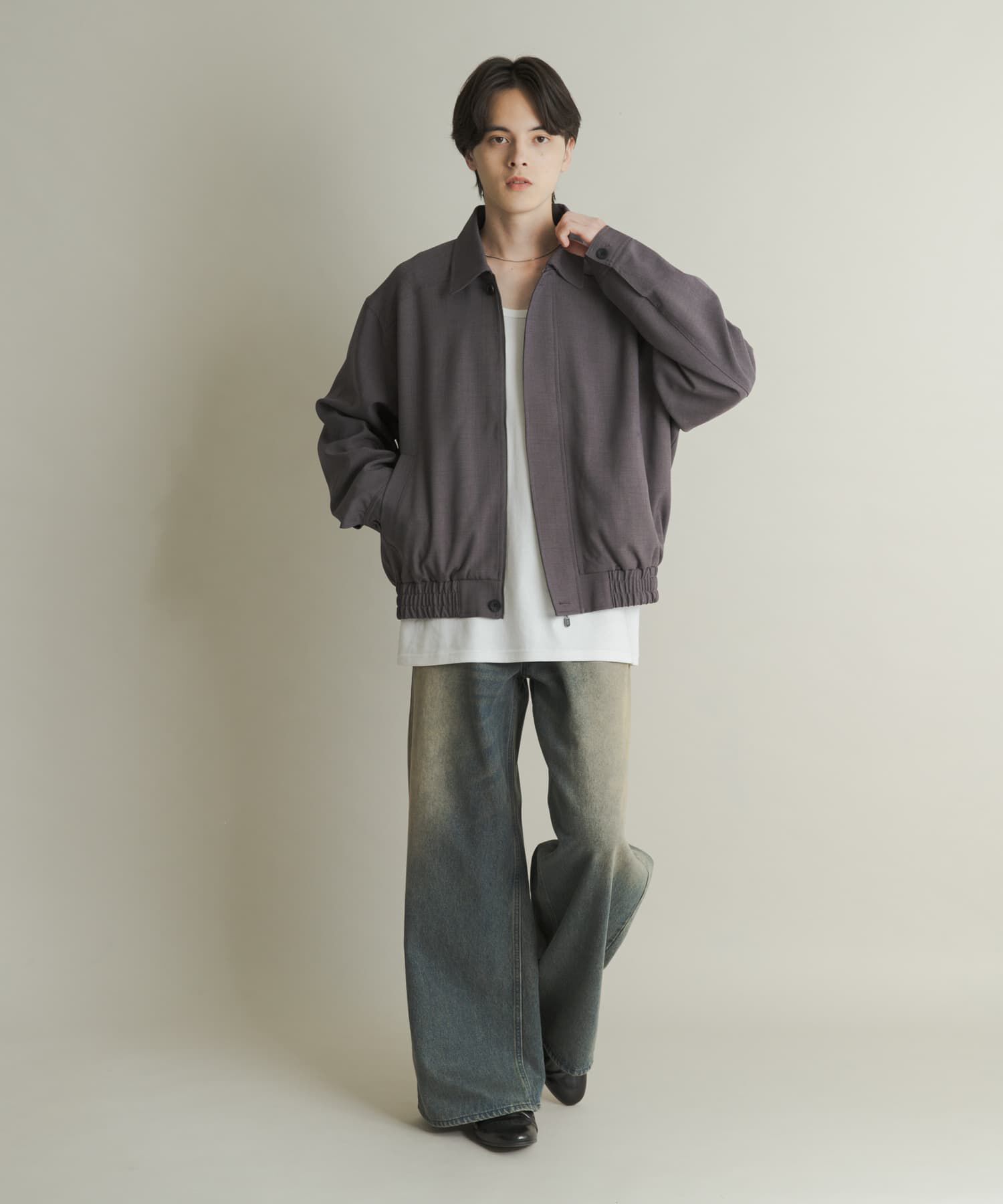 SENSE OF PLACE by URBAN RESEARCH「メランジバルーンジップブルゾン」|ブルゾン・スタジャン|