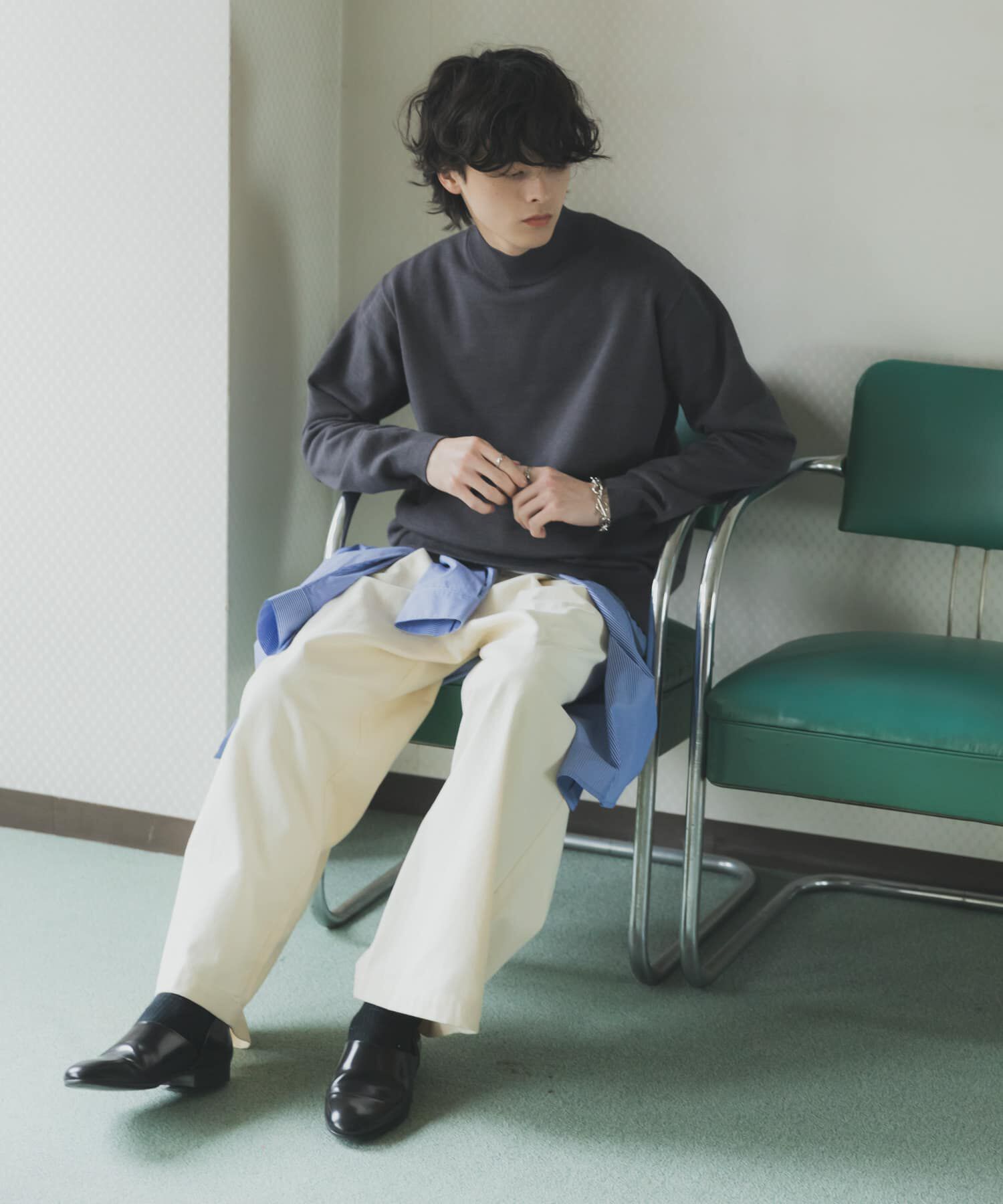 SENSE OF PLACE by URBAN RESEARCH「『一部WEB限定カラー』『洗濯可/毛玉防止』ストレッチモックネックニット」|ニット・セーター|