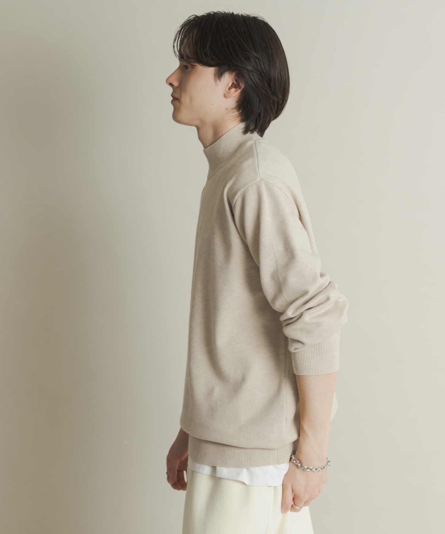 SENSE OF PLACE by URBAN RESEARCH「『一部WEB限定カラー』『洗濯可/毛玉防止』ストレッチモックネックニット」|ニット・セーター|