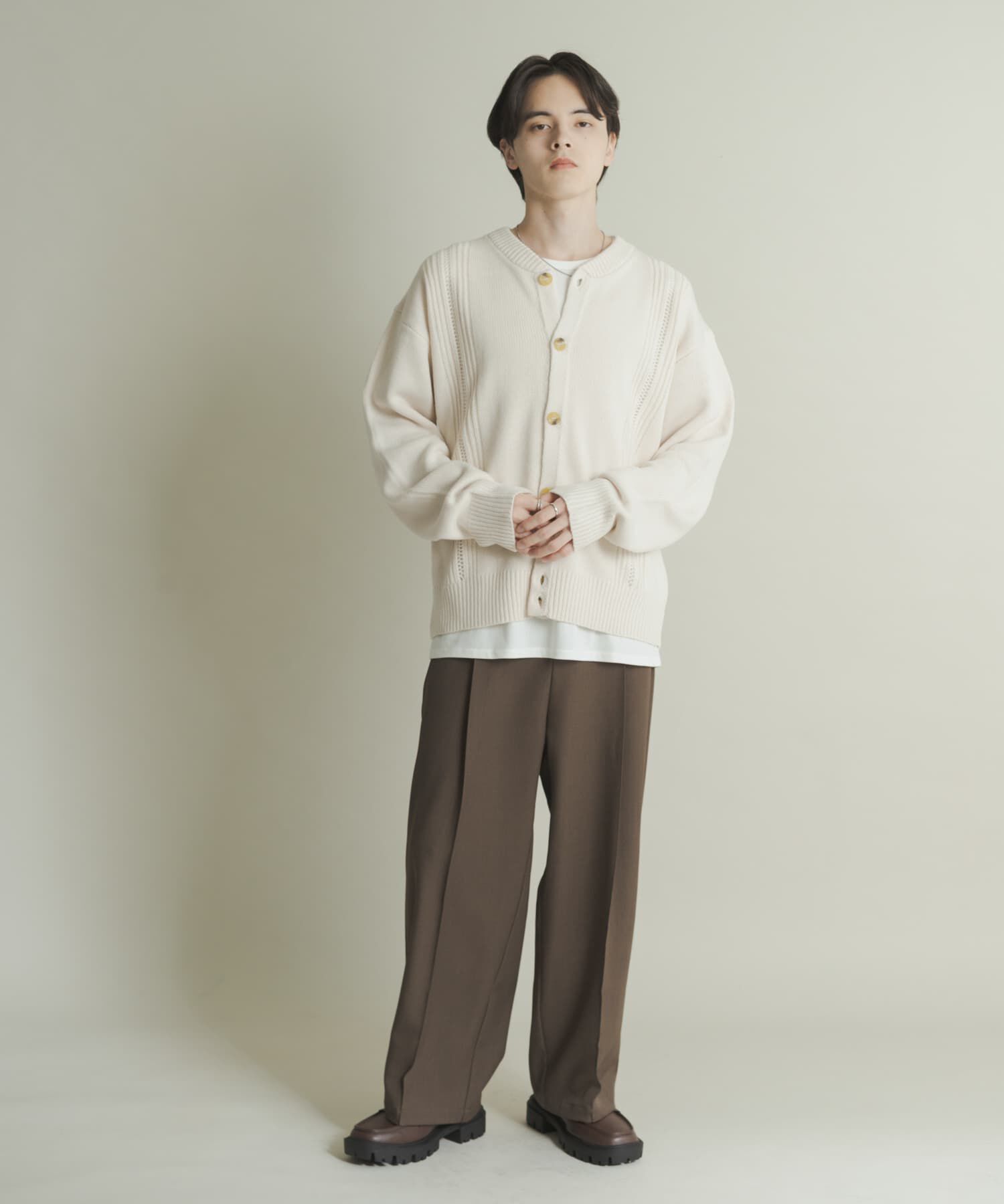 SENSE OF PLACE by URBAN RESEARCH「ハリヌキケーブルニットカーディガン」|カーディガン|