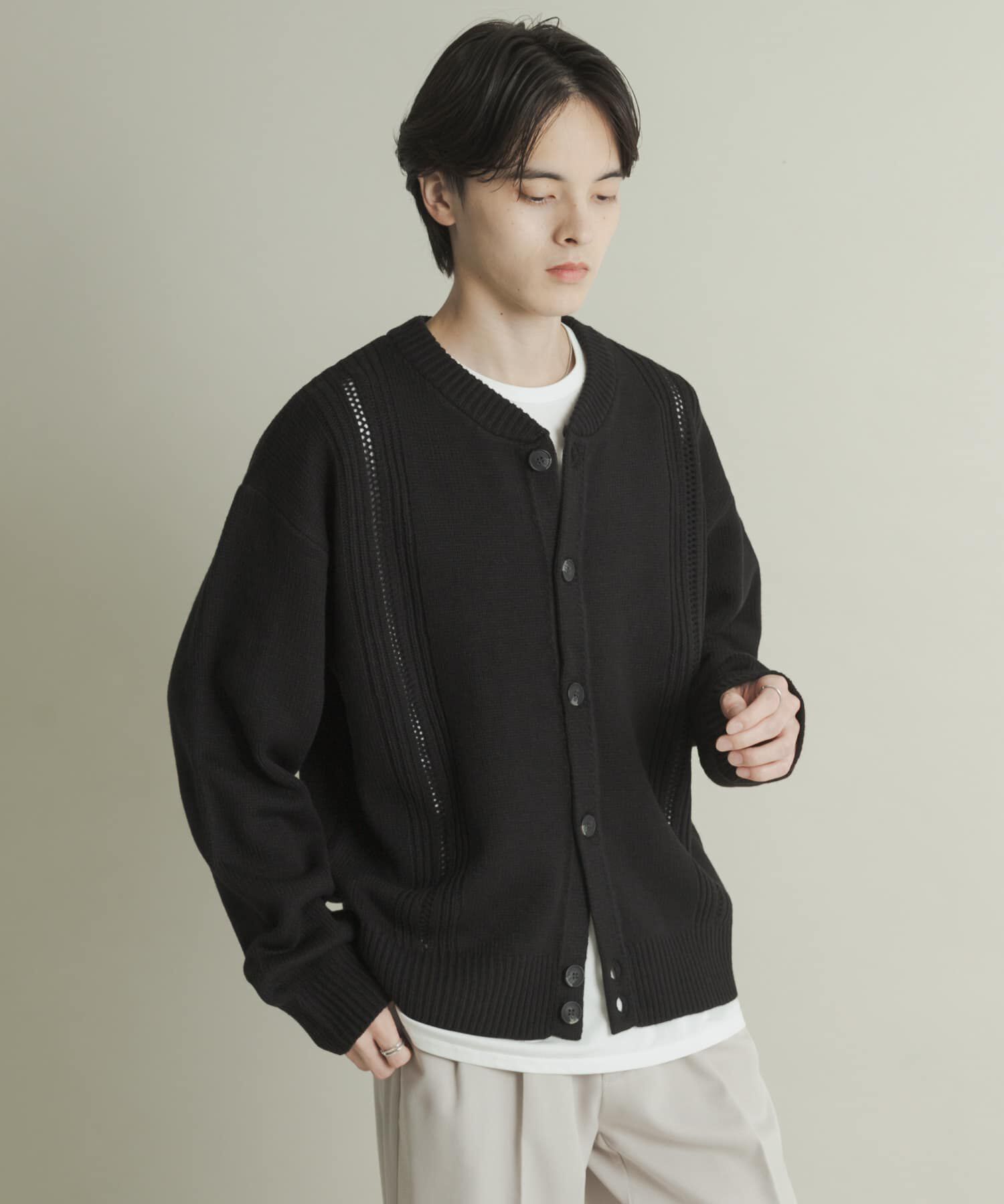 SENSE OF PLACE by URBAN RESEARCH「ハリヌキケーブルニットカーディガン」|カーディガン|