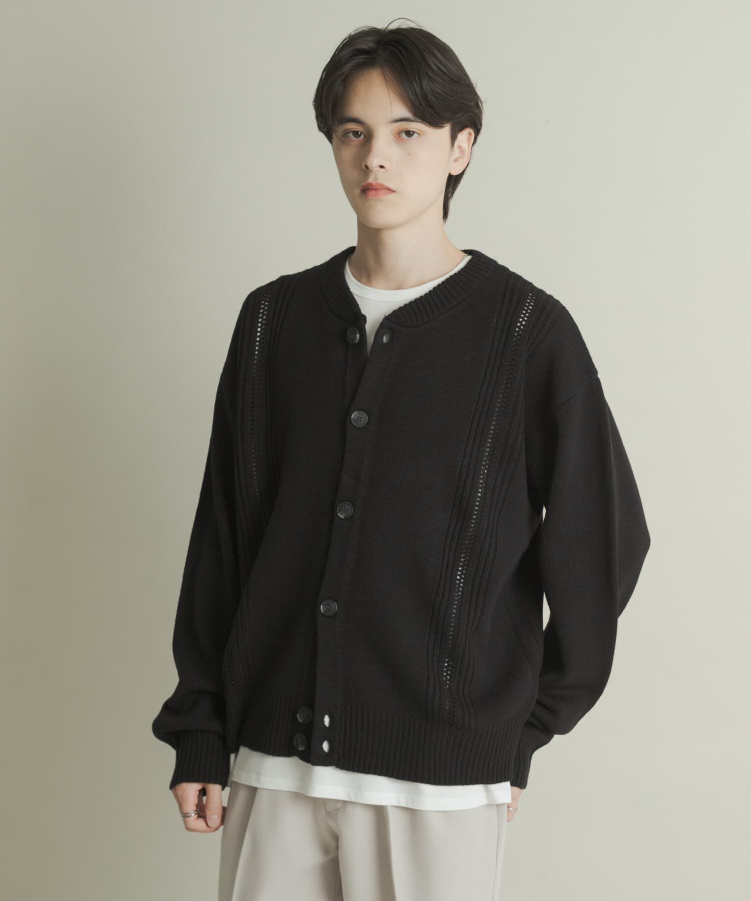 SENSE OF PLACE by URBAN RESEARCH「ハリヌキケーブルニットカーディガン」|カーディガン|