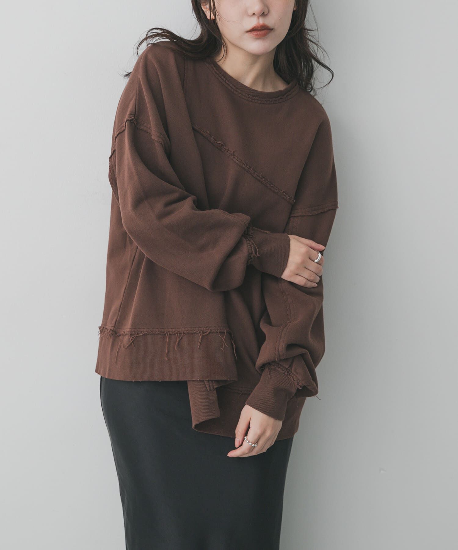 SENSE OF PLACE by URBAN RESEARCH「キリカエピグメントルーズスウェット」|スウェット・ジャージ|ブラウン