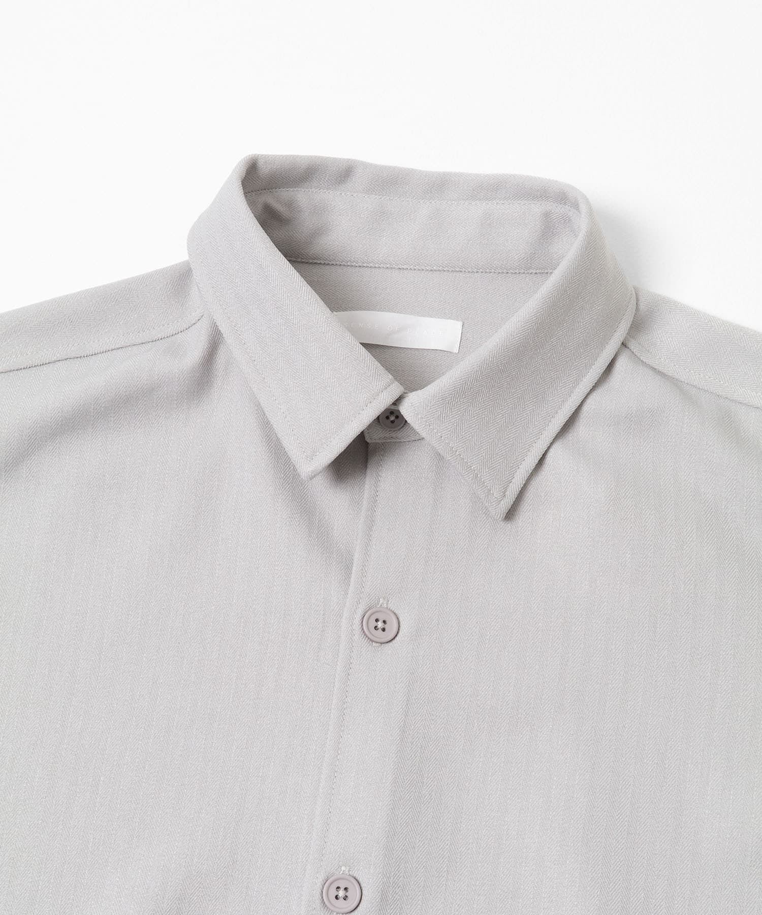 SENSE OF PLACE by URBAN RESEARCH「『UR TECH』ヘリンボーンレギュラーカラーシャツ」|シャツ・ブラウス|