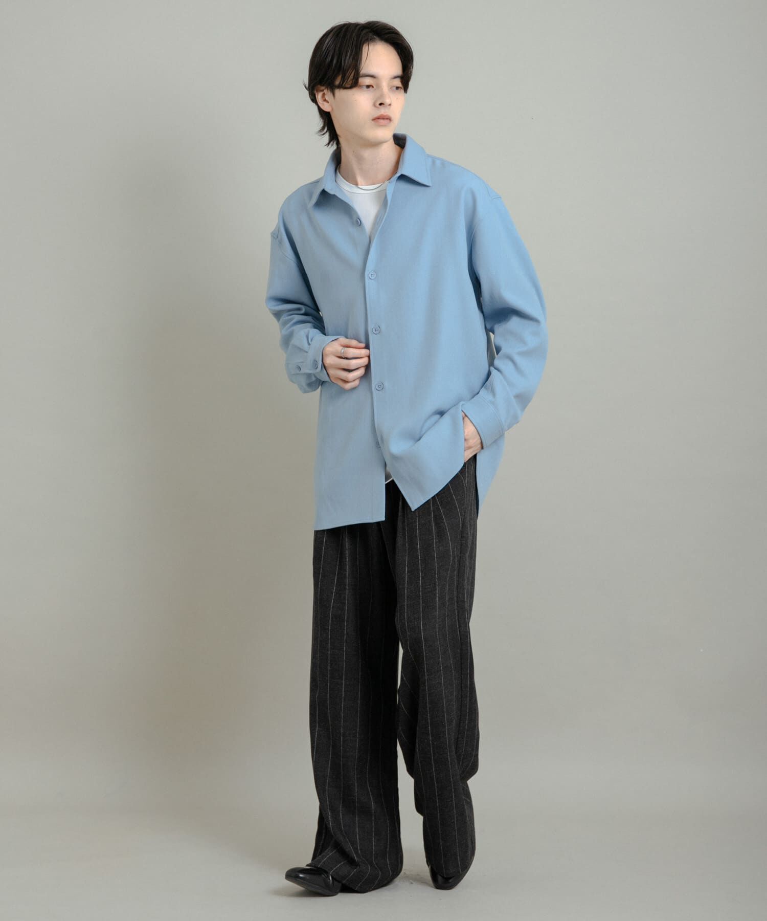 SENSE OF PLACE by URBAN RESEARCH「『UR TECH』ヘリンボーンレギュラーカラーシャツ」|シャツ・ブラウス|