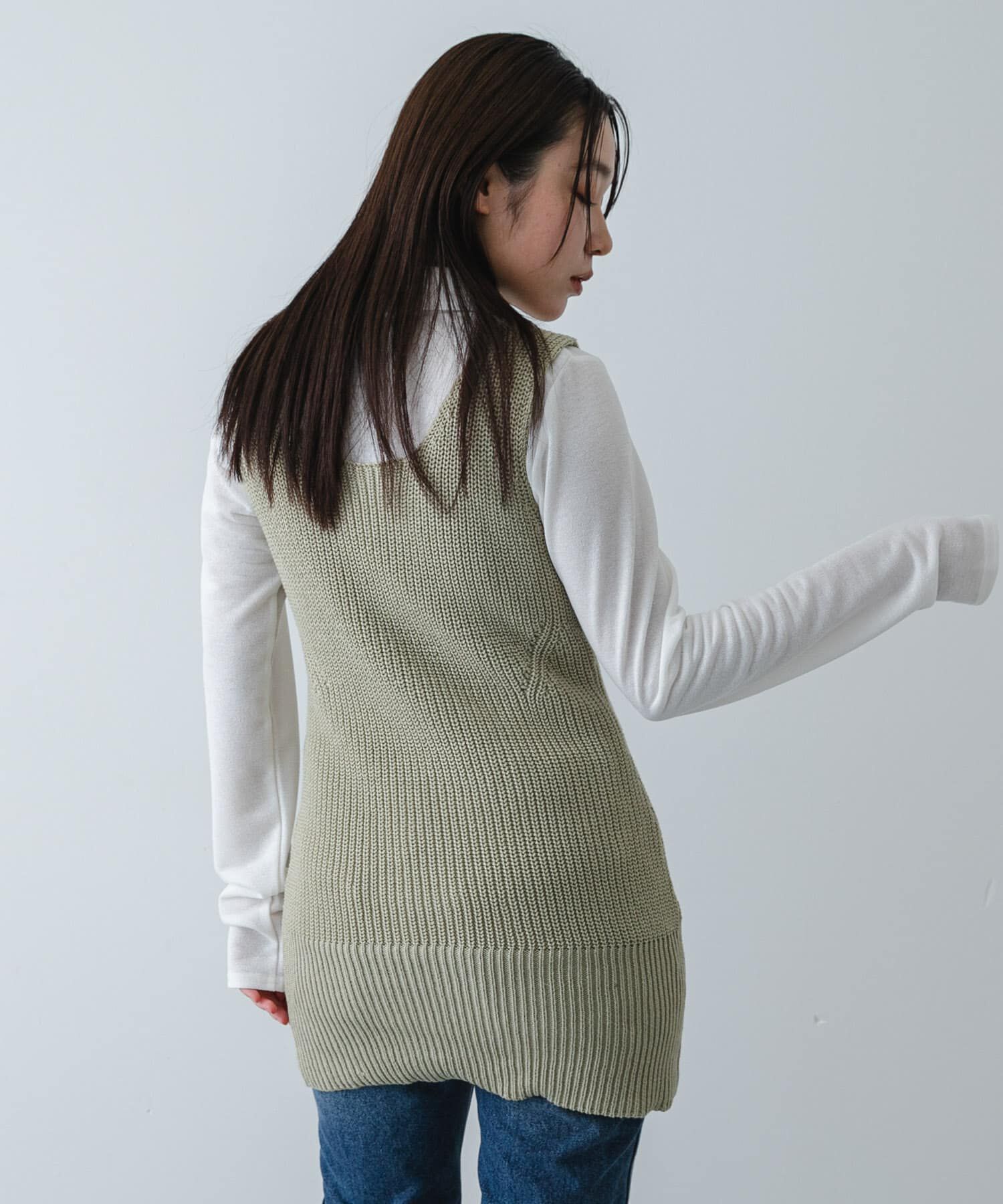 SENSE OF PLACE by URBAN RESEARCH「『洗濯可』ミドルゲージチュニックベスト」|ベスト・ジレ|